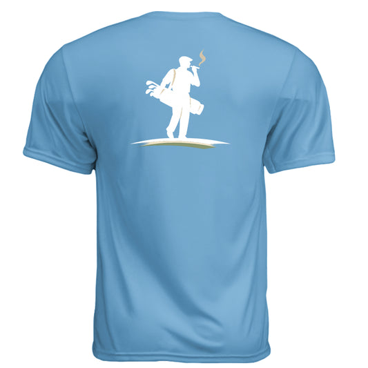 Classic Golfer Cigar Vintage Golf Shirt – Moisture-Wicking Tee back design from Clubbage