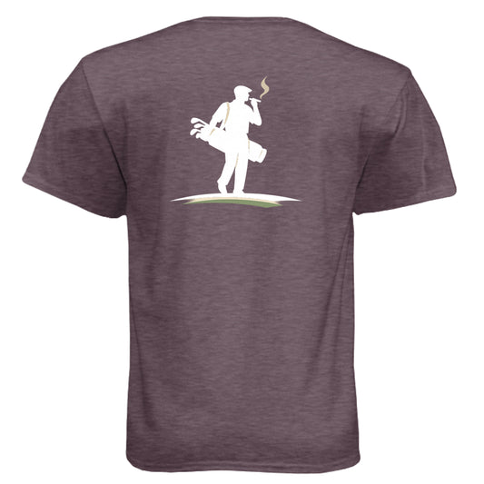 Classic Golfer Cigar Vintage Golf Shirt – Soft Tri-Blend Tee back design from Clubbage