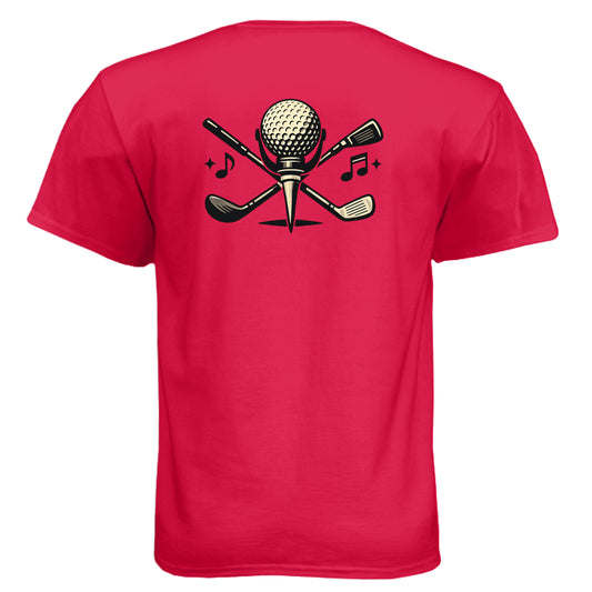 Classic Music Vintage Golf Shirt – Soft Tri-Blend Tee back design from Clubbage