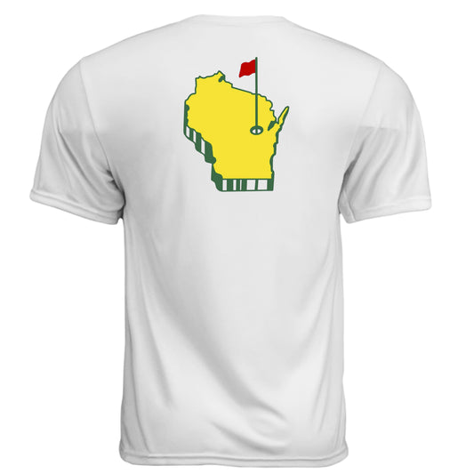 Your State Pride – Wisconsin Golf Shirt – Moisture-Wicking Tee back design, Wisconsin state pride golf shirt from Clubbage