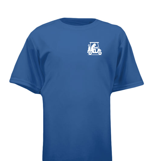 Kids Hockey Golf Shirt – Youth Moisture-Wicking Tee front logo view from Clubbage