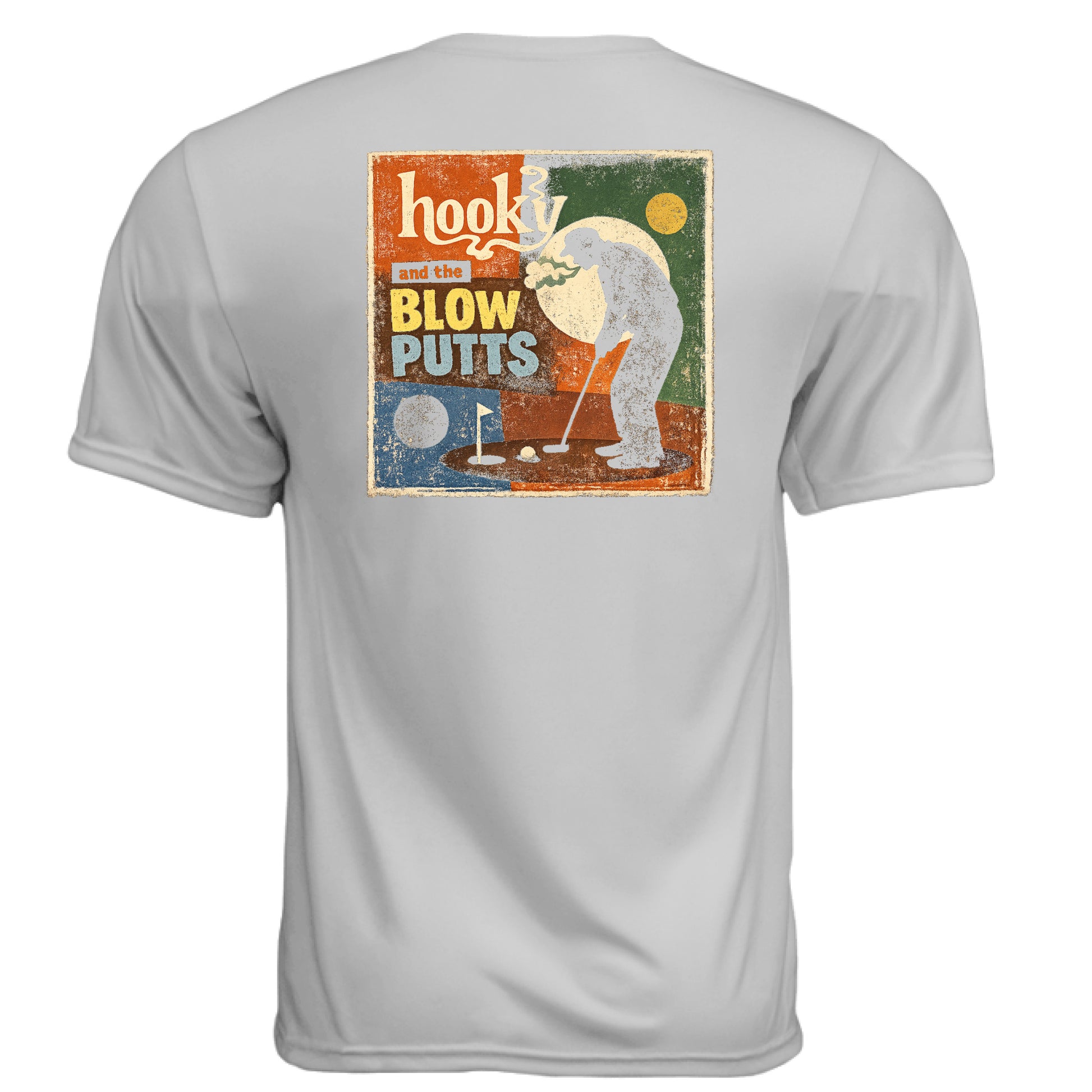 Hooky & Blow Putts Mature Golf Humor Shirt – Moisture-Wicking Tee back design from Clubbage