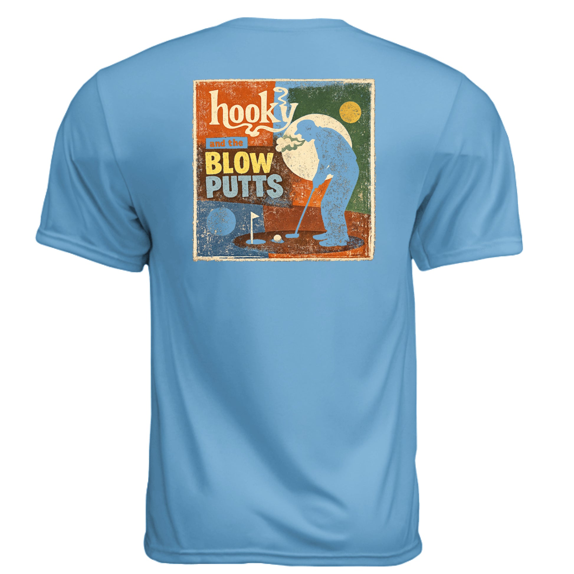 Hooky & Blow Putts Mature Golf Humor Shirt – Moisture-Wicking Tee back design from Clubbage