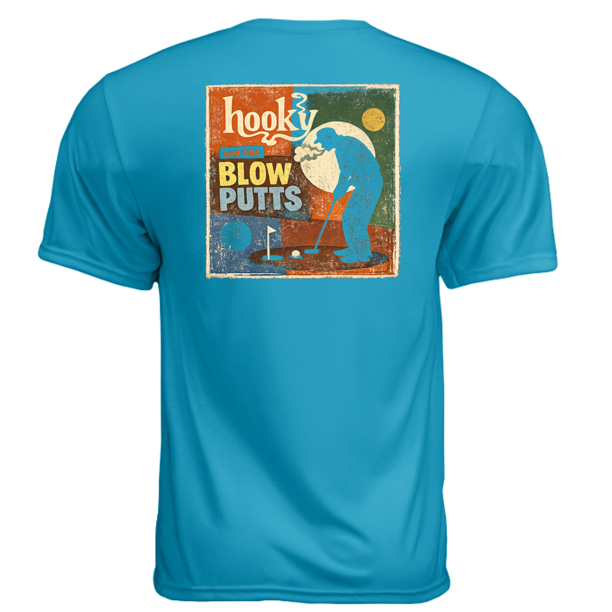 Hooky & Blow Putts Mature Golf Humor Shirt – Moisture-Wicking Tee back design from Clubbage