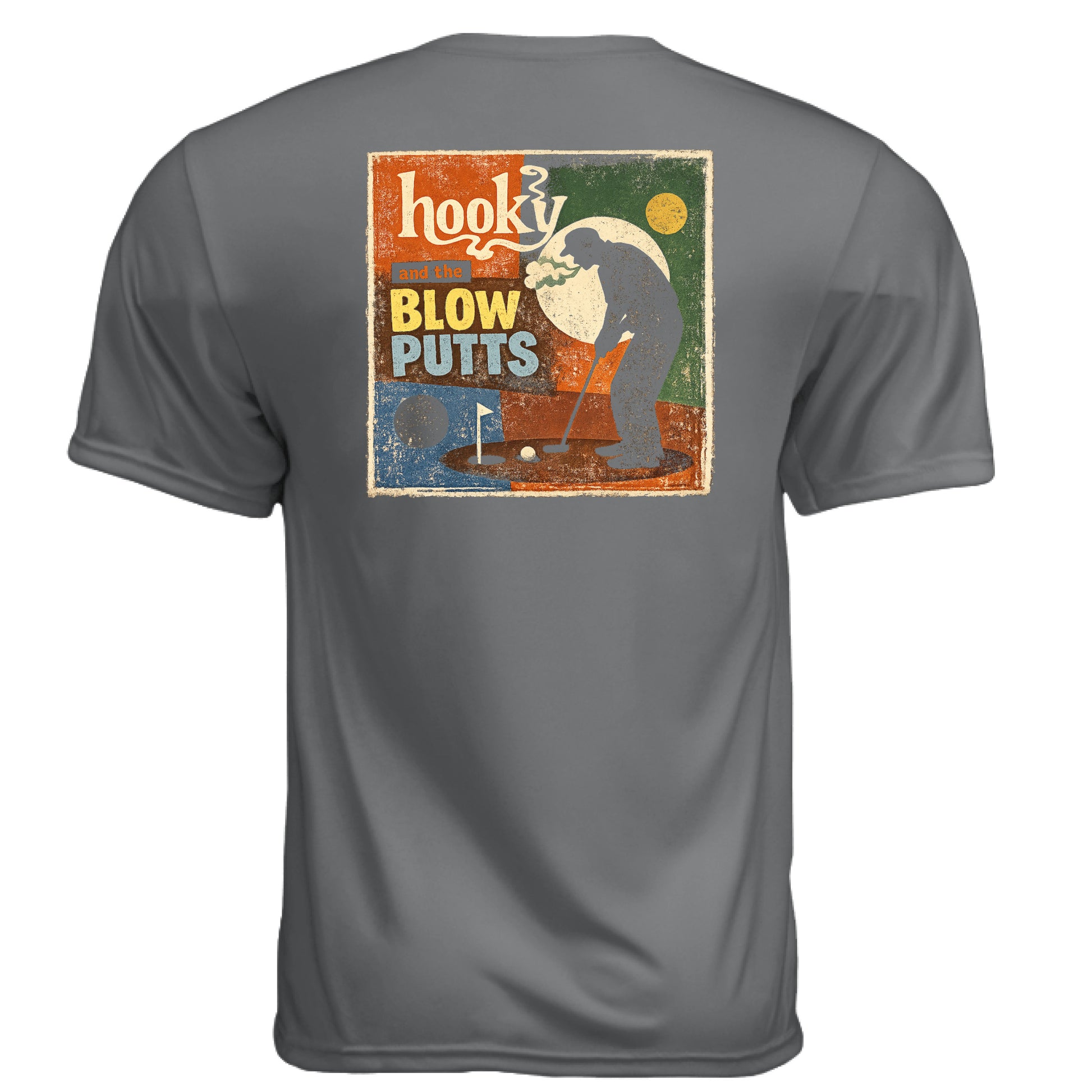 Hooky & Blow Putts Mature Golf Humor Shirt – Moisture-Wicking Tee back design from Clubbage