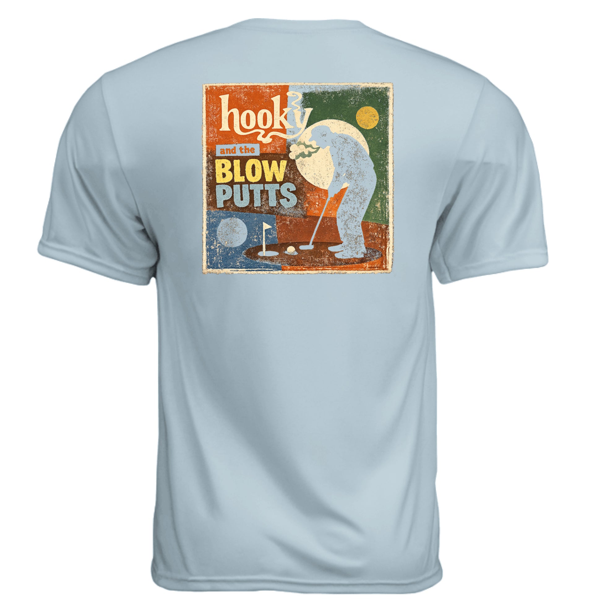Hooky & Blow Putts Mature Golf Humor Shirt – Moisture-Wicking Tee back design from Clubbage