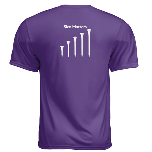Size Matters Mature Golf Humor Shirt – Moisture-Wicking Tee - Clubbage - Size Matters Mature Golf Humor Shirt – Moisture