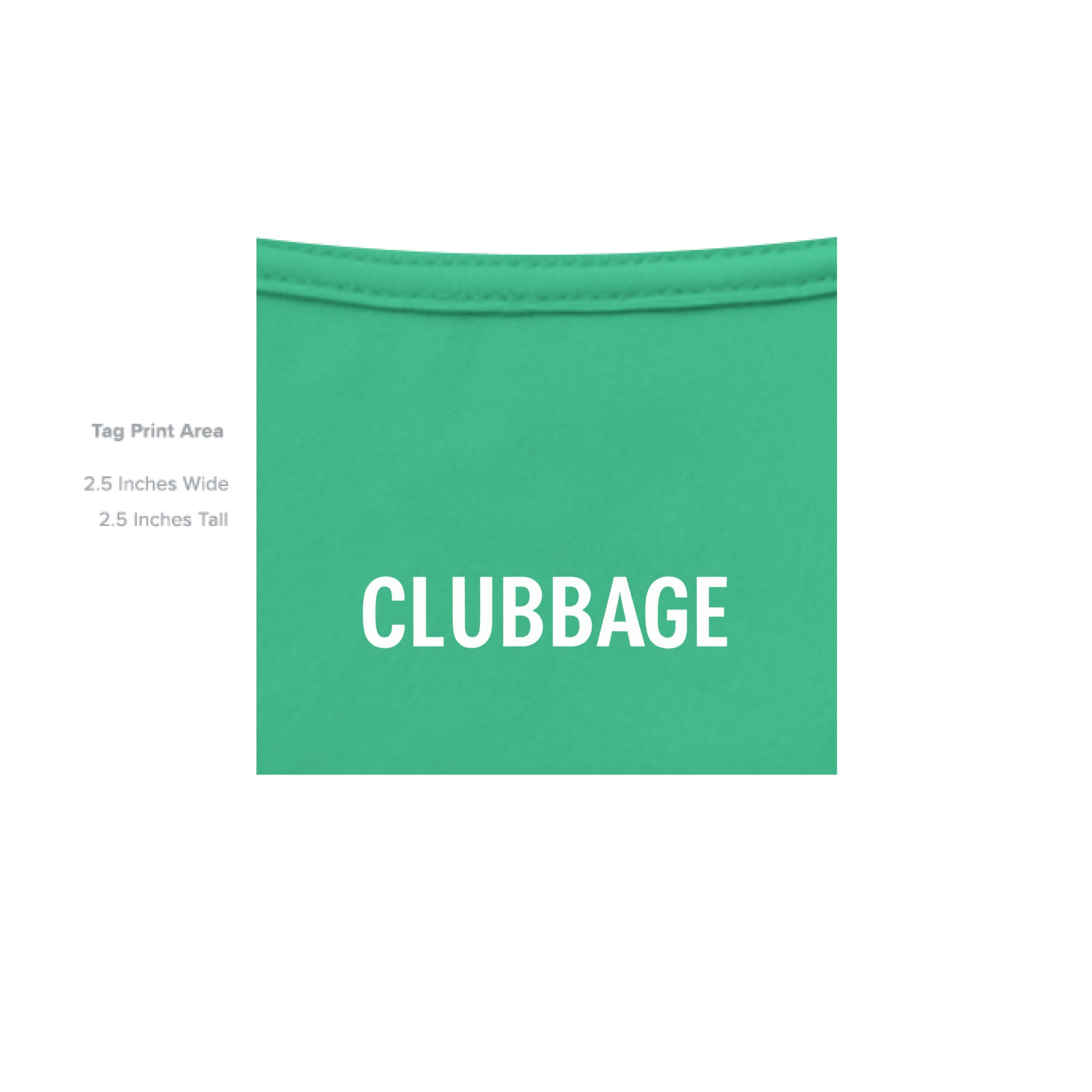 tag print area for Peanut Golf Graphic Tee – Soft Tri-Blend Tee from Clubbage