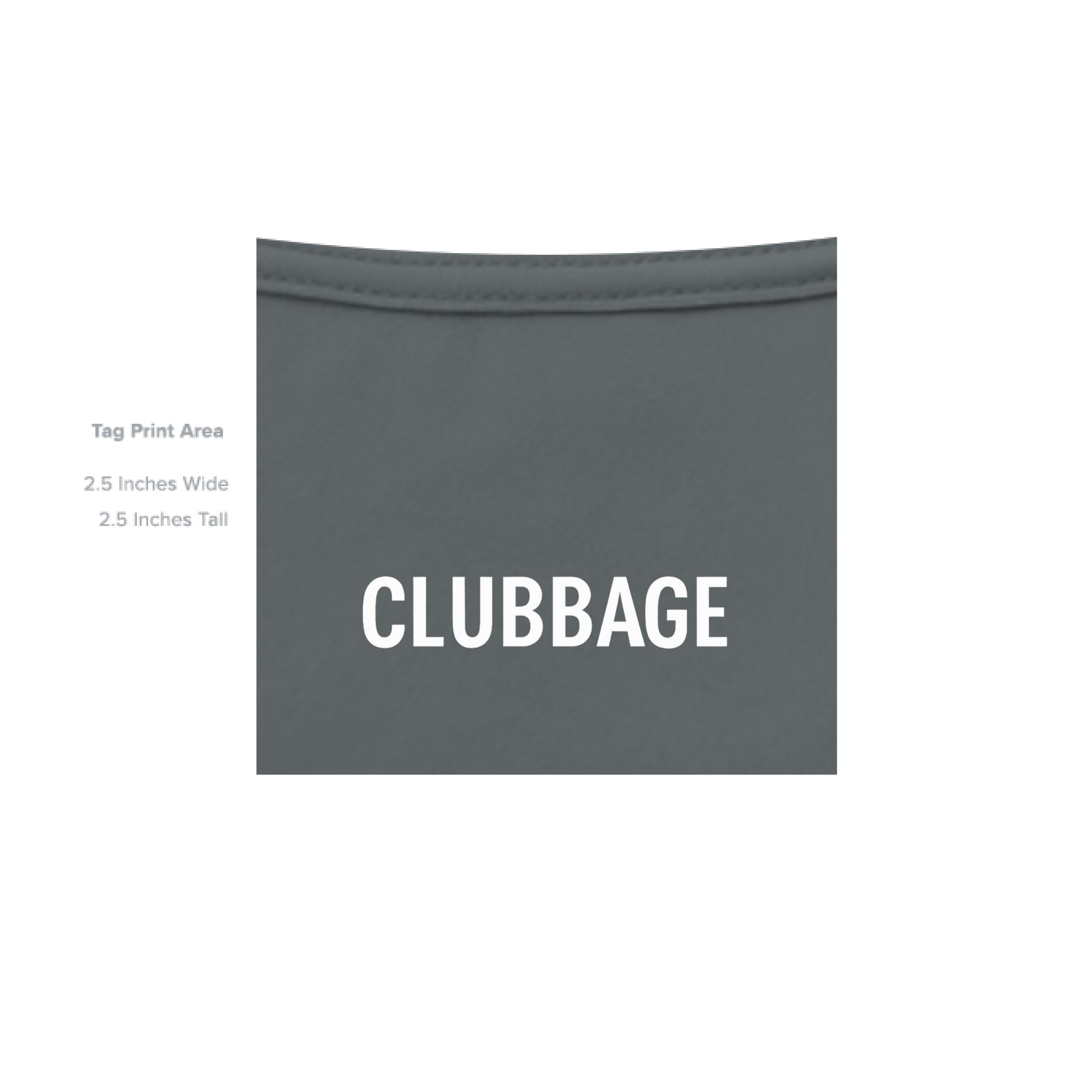 tag print area for Peanut Golf Graphic Tee – Soft Tri-Blend Tee from Clubbage