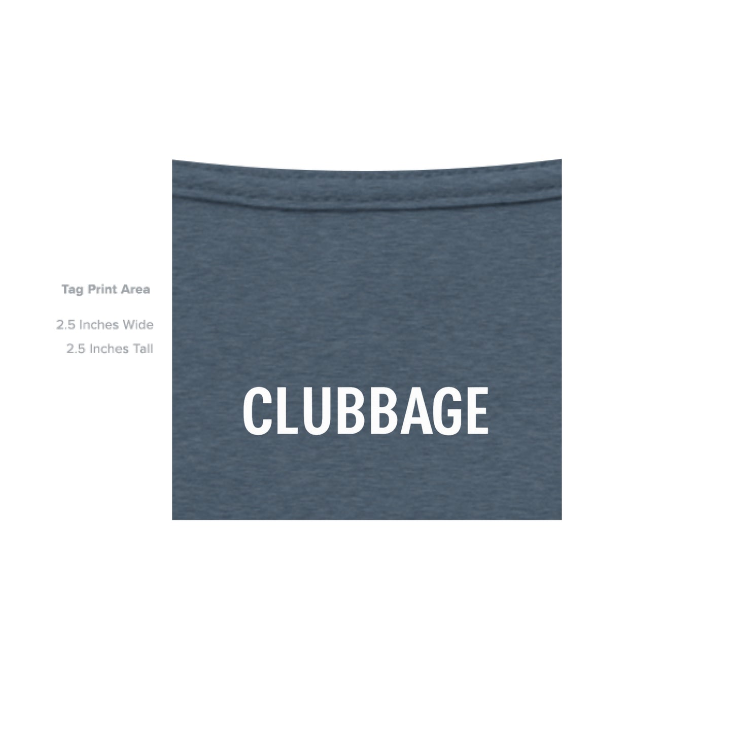 tag print area for Peanut Golf Graphic Tee – Soft Tri-Blend Tee from Clubbage