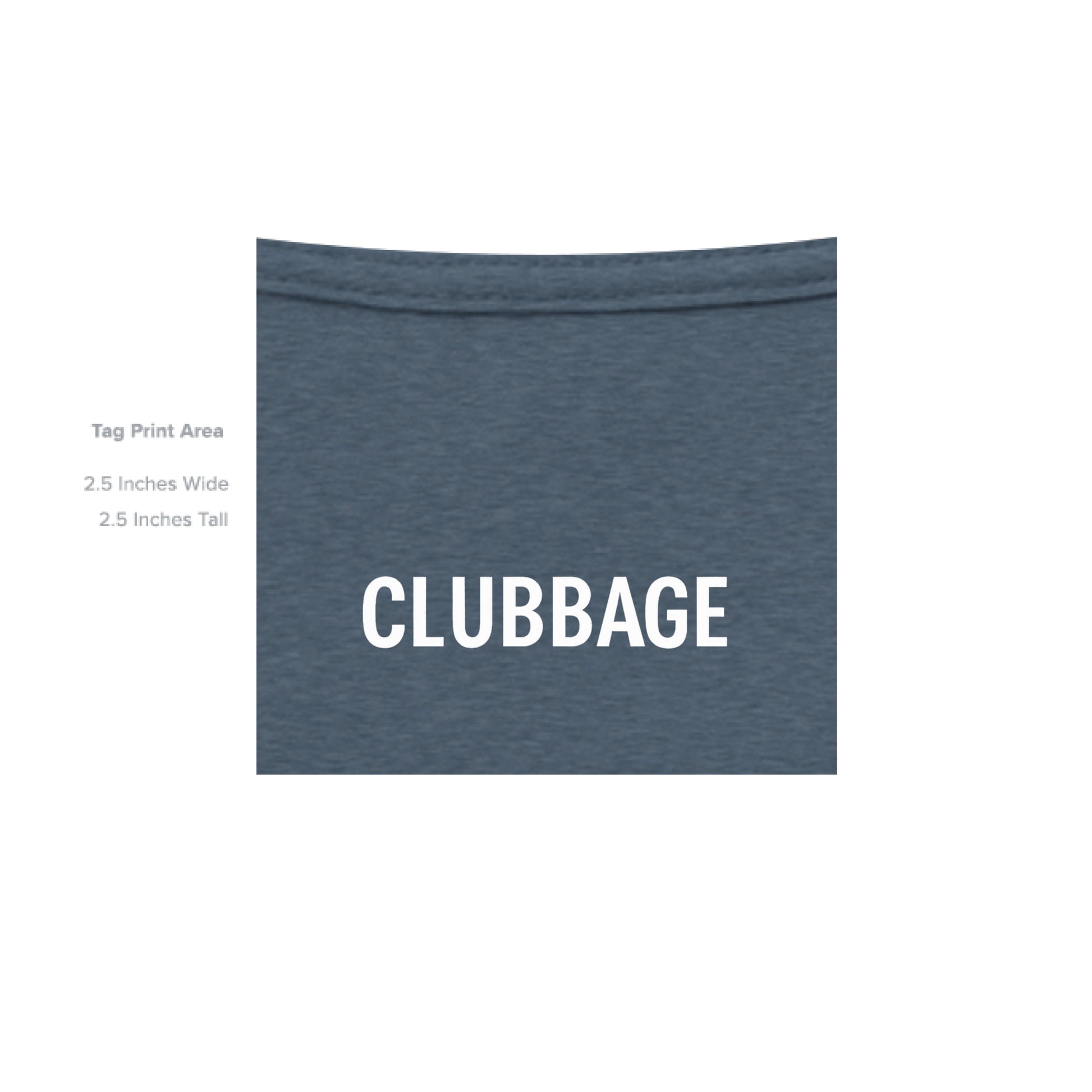 tag print area for Peanut Golf Graphic Tee – Soft Tri-Blend Tee from Clubbage