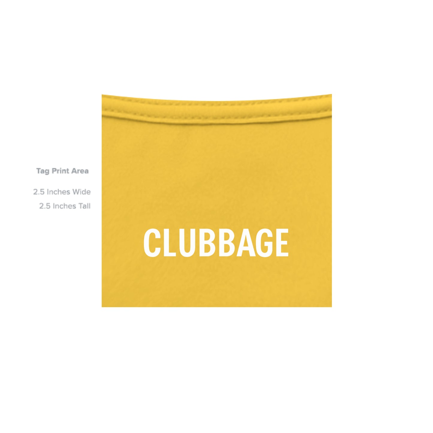 tag print area for Peanut Golf Graphic Tee – Moisture-Wicking Tee from Clubbage