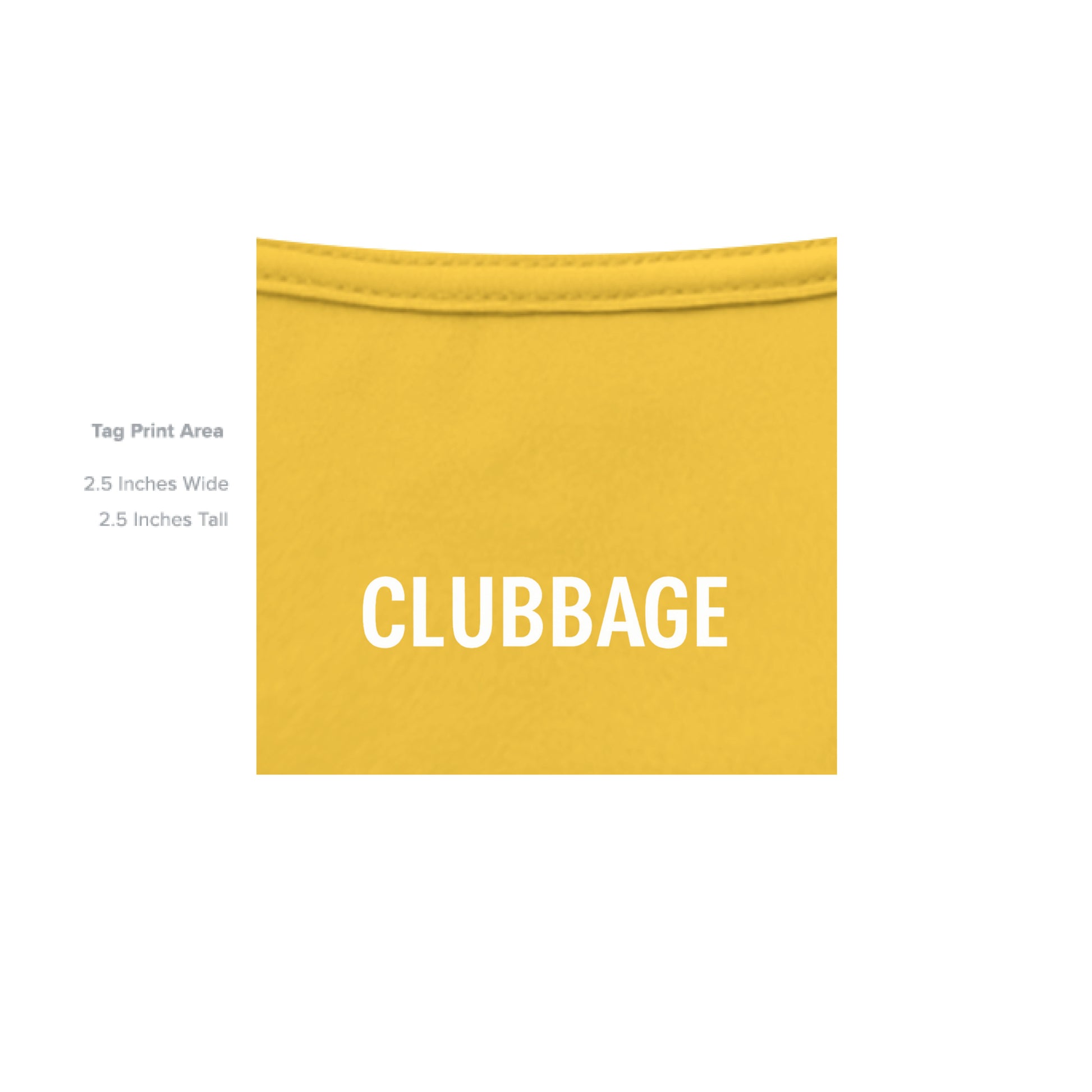 tag print area for Peanut Golf Graphic Tee – Moisture-Wicking Tee from Clubbage