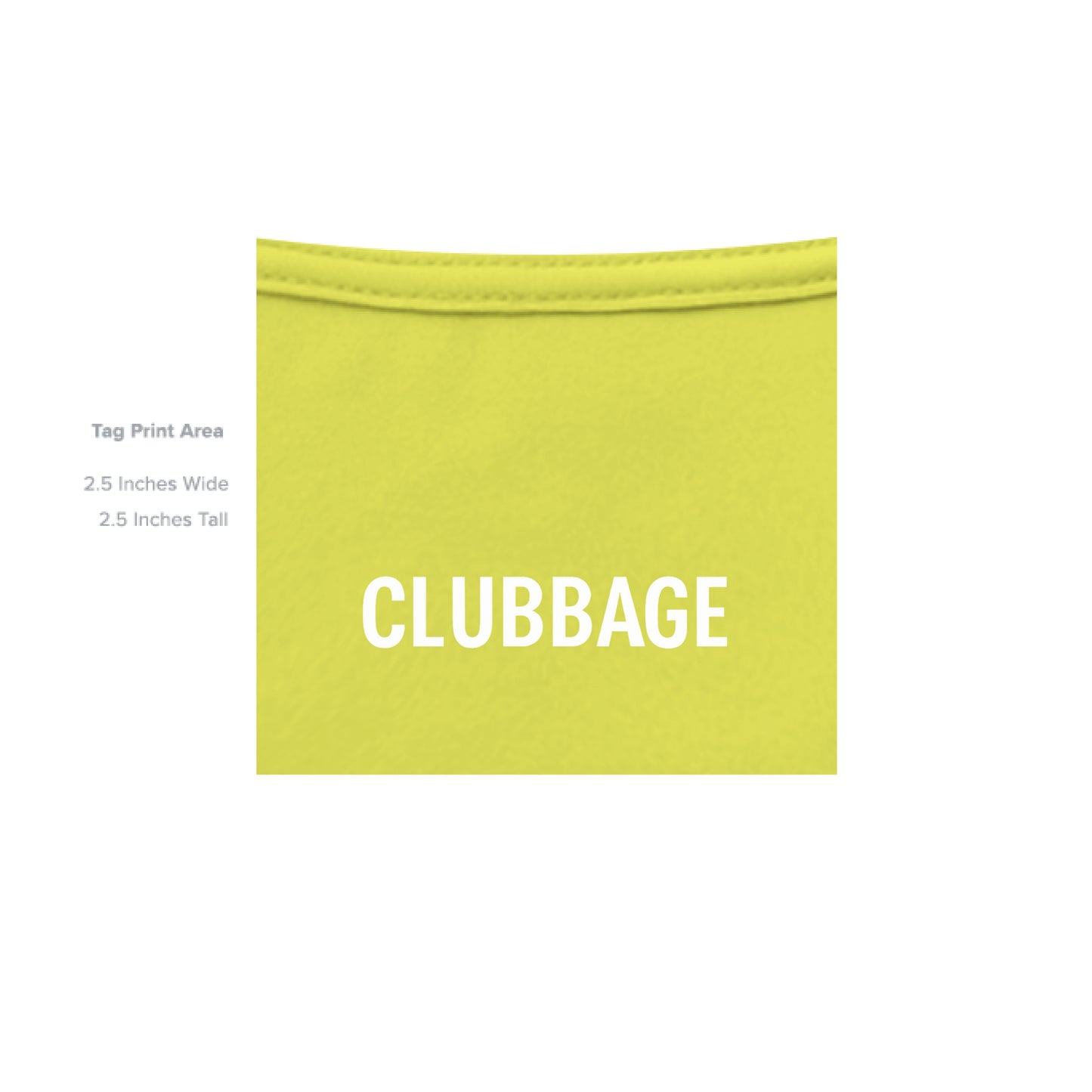 tag print area for Peanut Golf Graphic Tee – Moisture-Wicking Tee from Clubbage