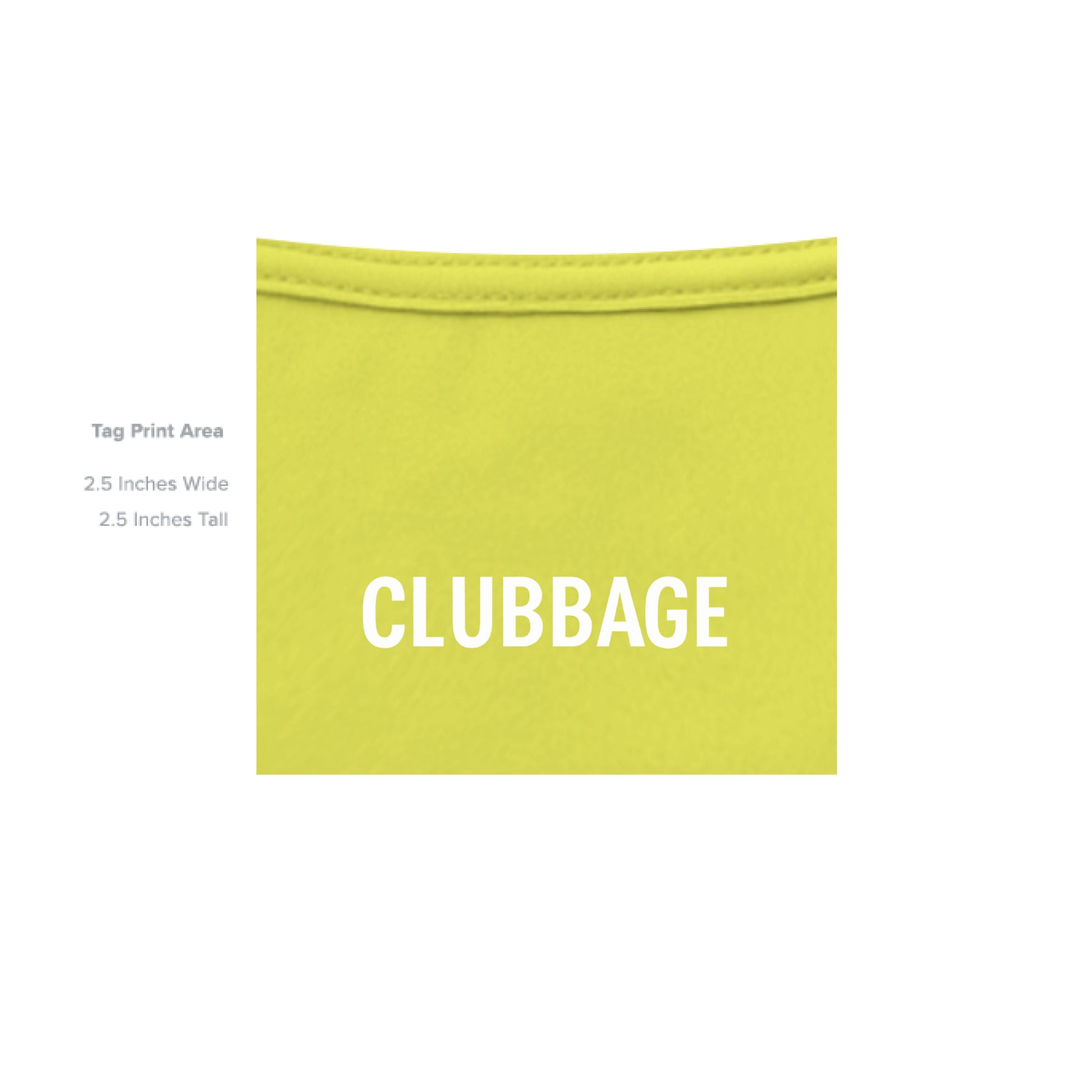 tag print area for Peanut Golf Graphic Tee – Moisture-Wicking Tee from Clubbage
