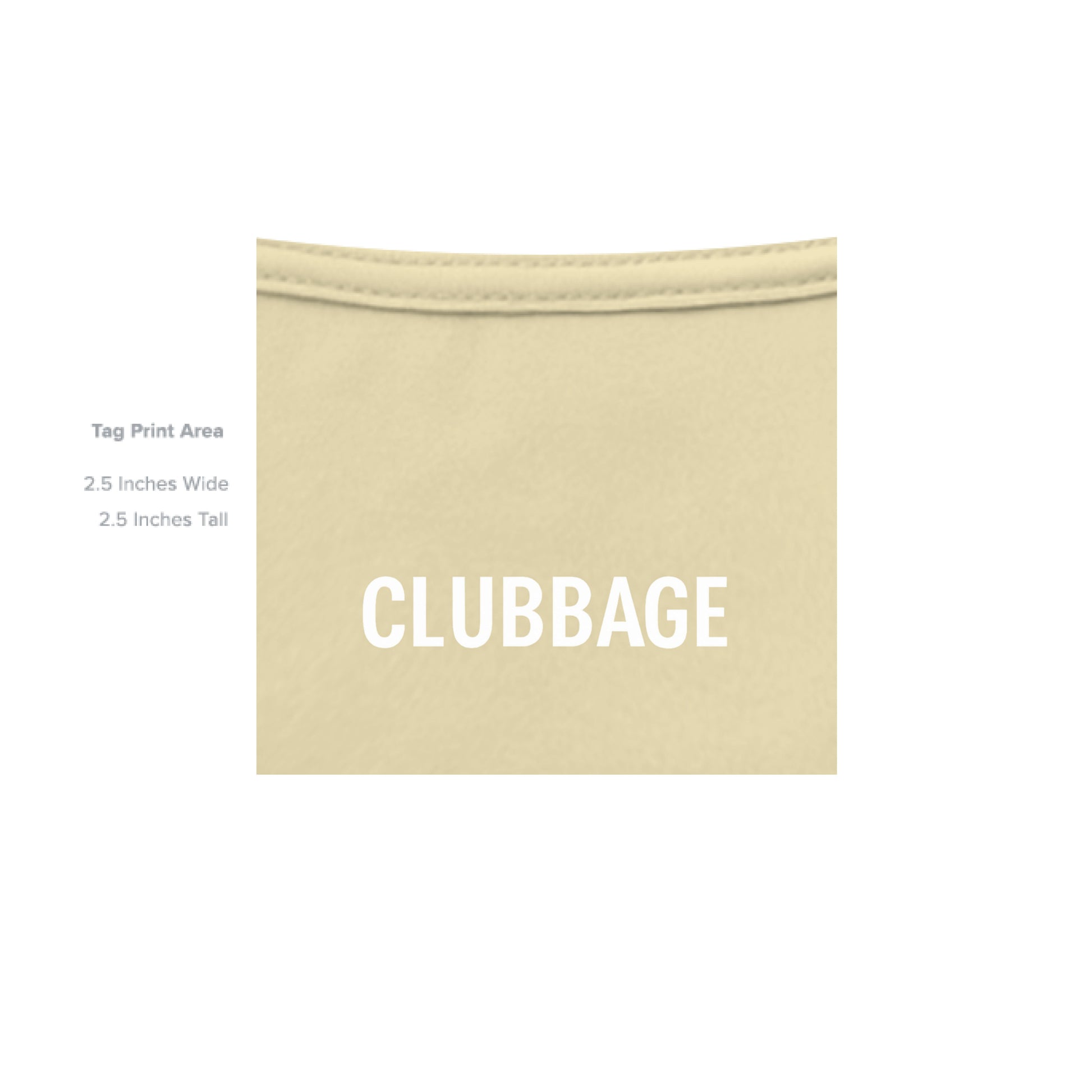 tag print area for Peanut Golf Graphic Tee – Moisture-Wicking Tee from Clubbage