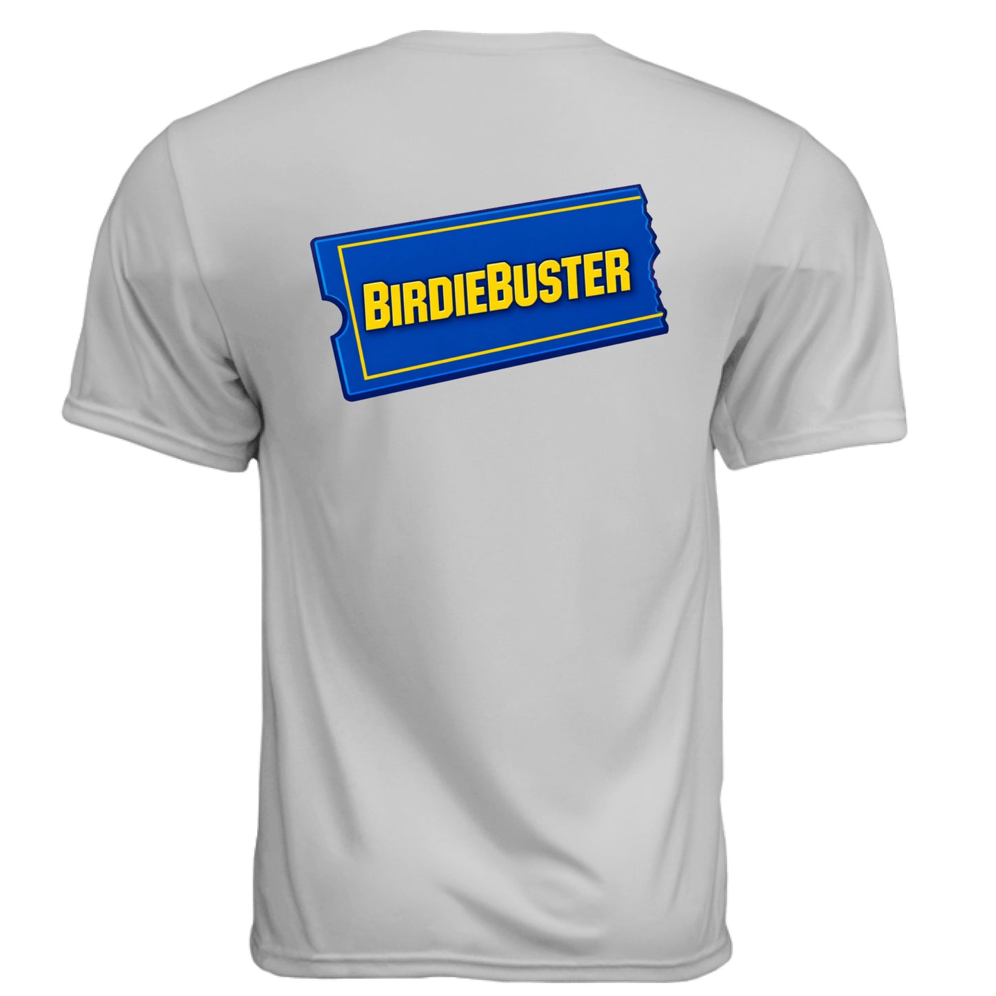 Birdiebuster Golf Graphic Tee – Moisture-Wicking Tee back design from Clubbage