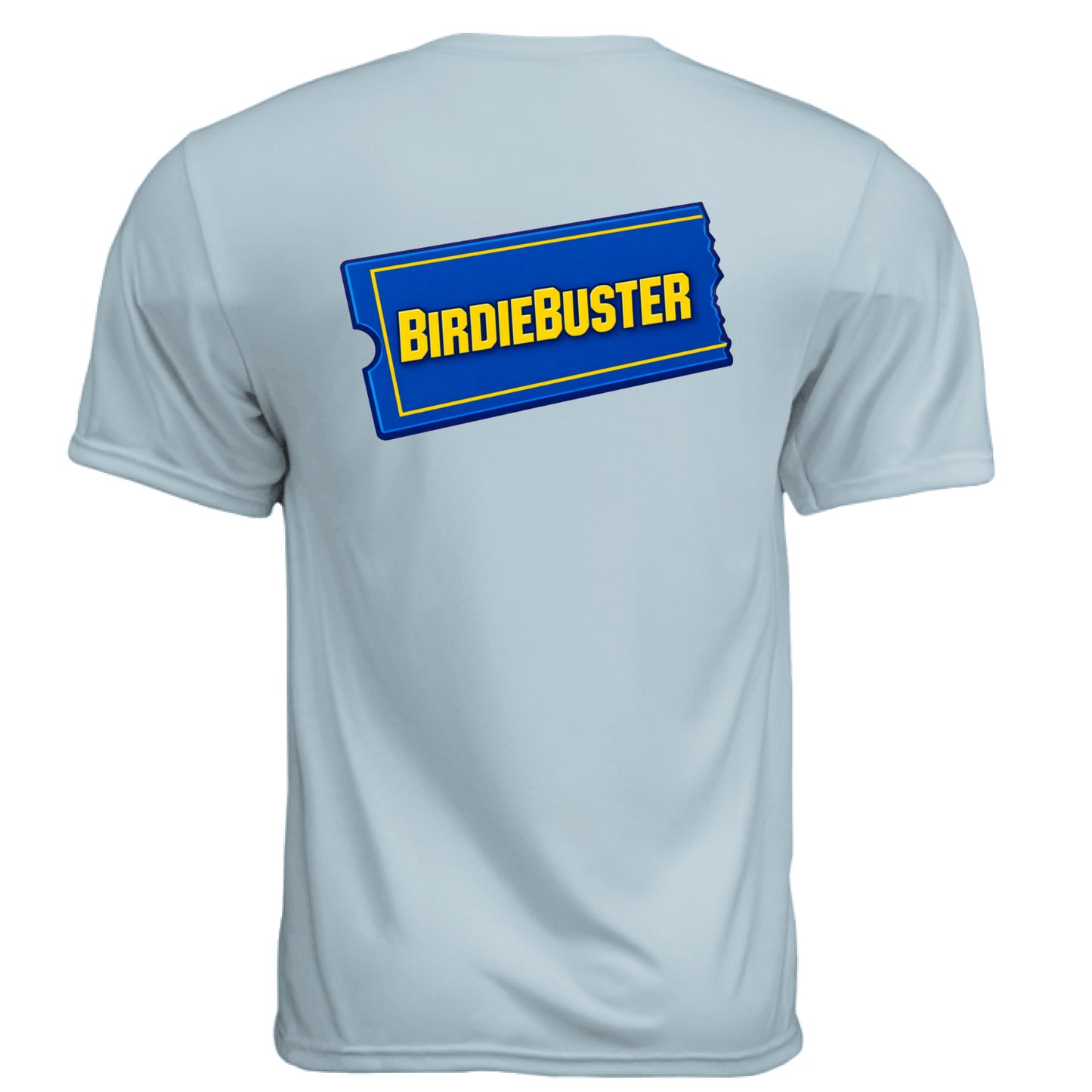Birdiebuster Golf Graphic Tee – Moisture-Wicking Tee back design from Clubbage