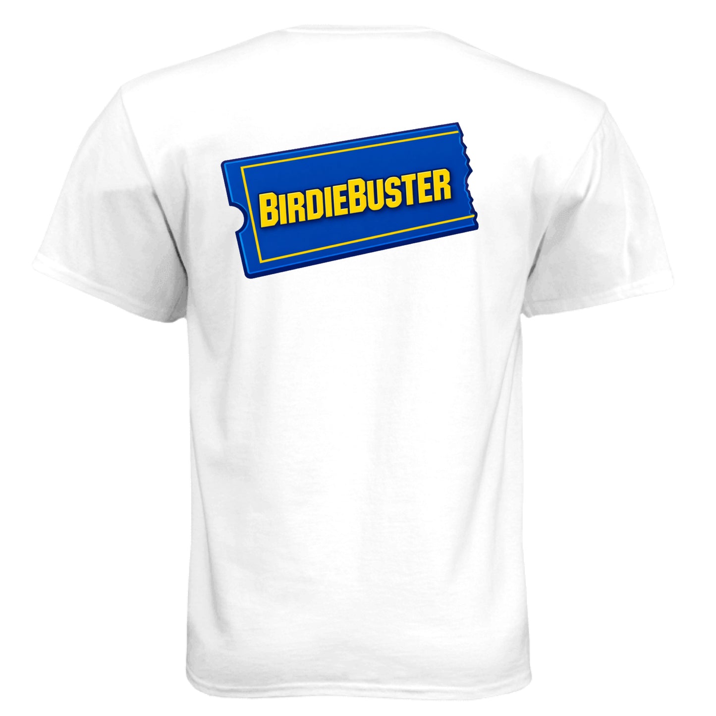 Birdiebuster Golf Graphic Tee – Soft Tri-Blend Tee back design from Clubbage