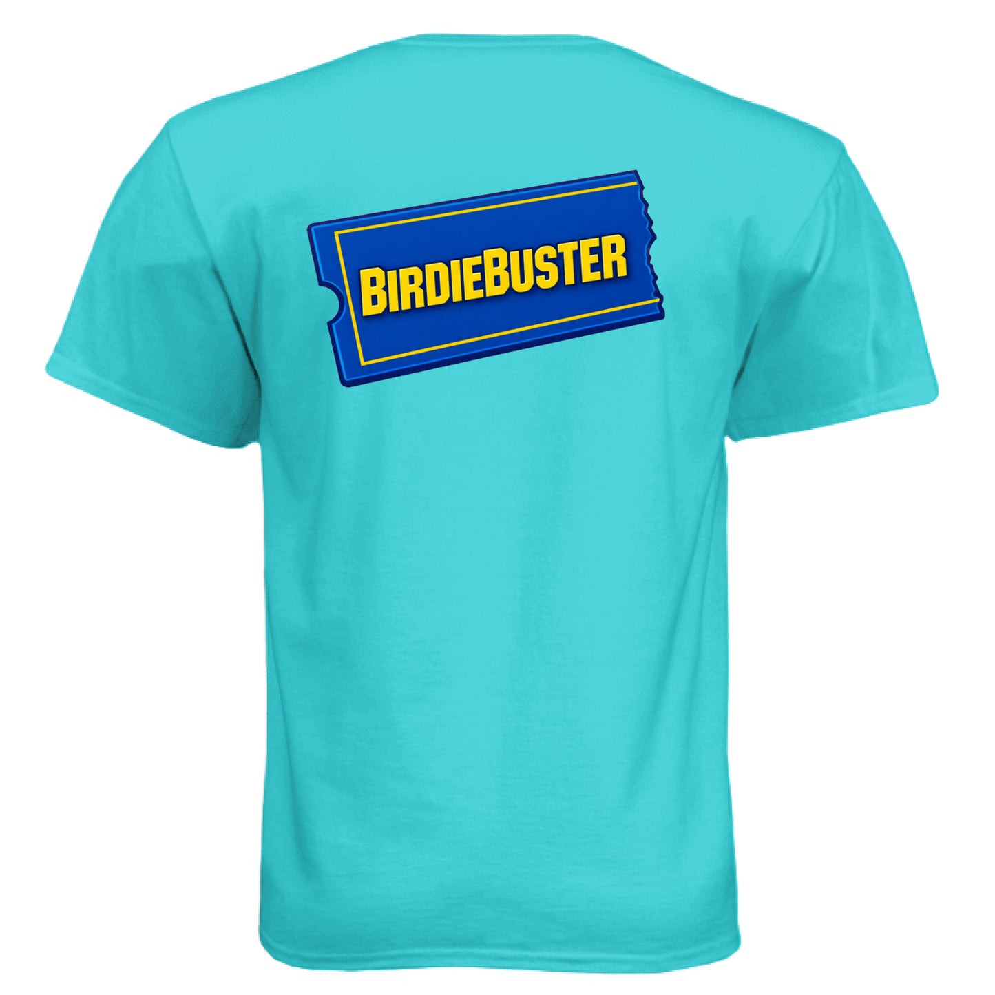 Birdiebuster Golf Graphic Tee – Soft Tri-Blend Tee back design from Clubbage