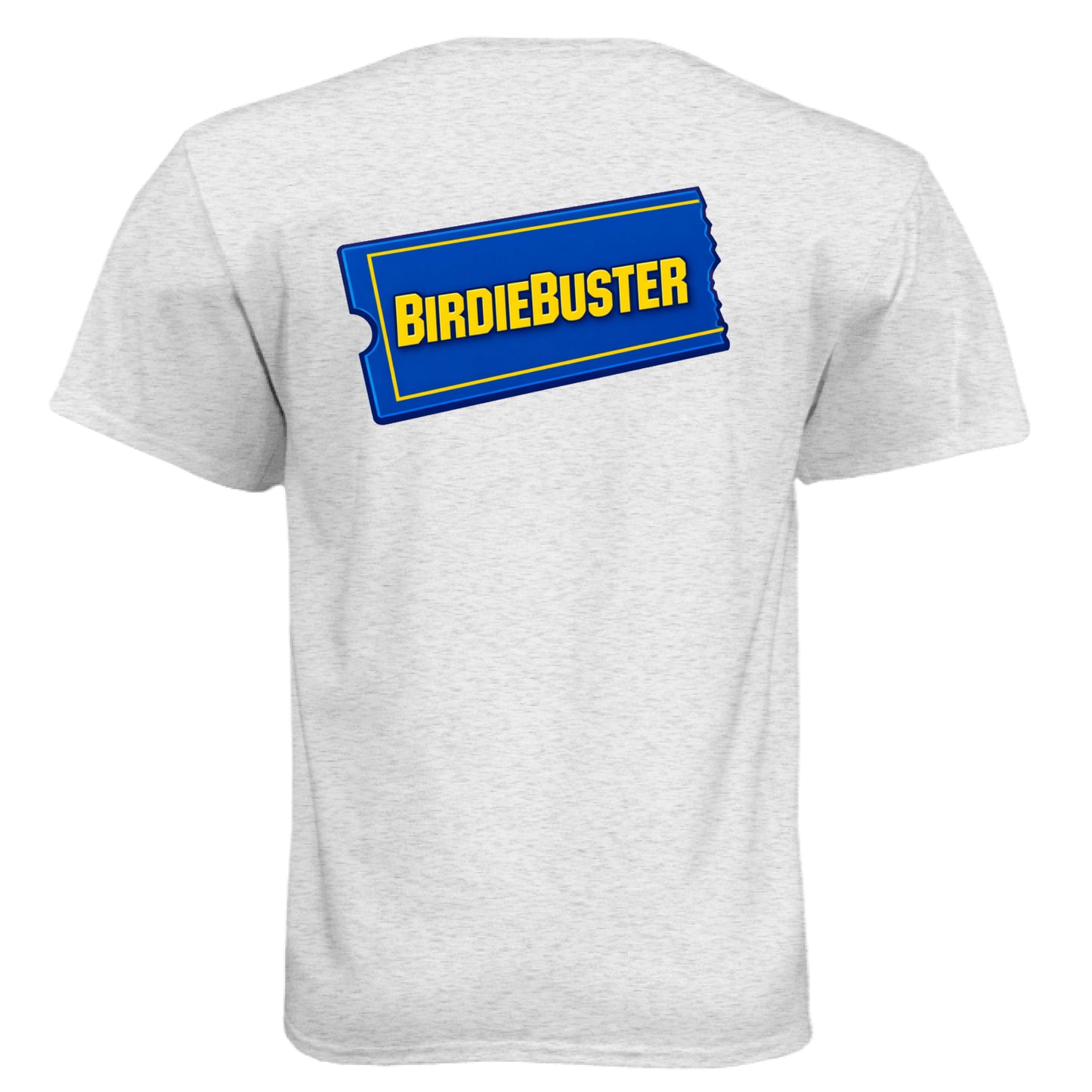 Birdiebuster Golf Graphic Tee – Soft Tri-Blend Tee back design from Clubbage