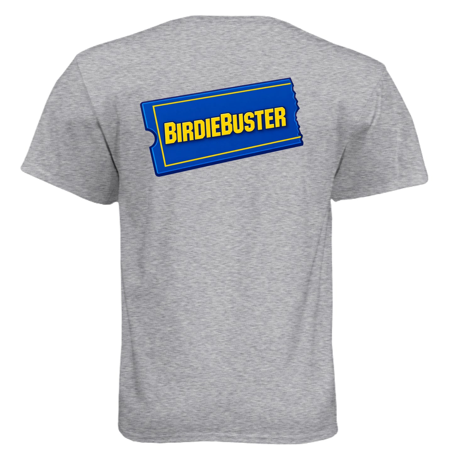Birdiebuster Golf Graphic Tee – Soft Tri-Blend Tee back design from Clubbage