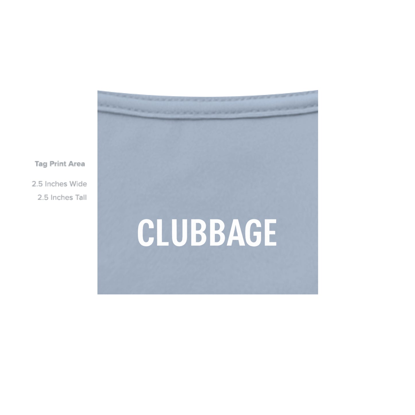 tag print area for Birdiebuster Golf Graphic Tee – Soft Tri-Blend Tee from Clubbage