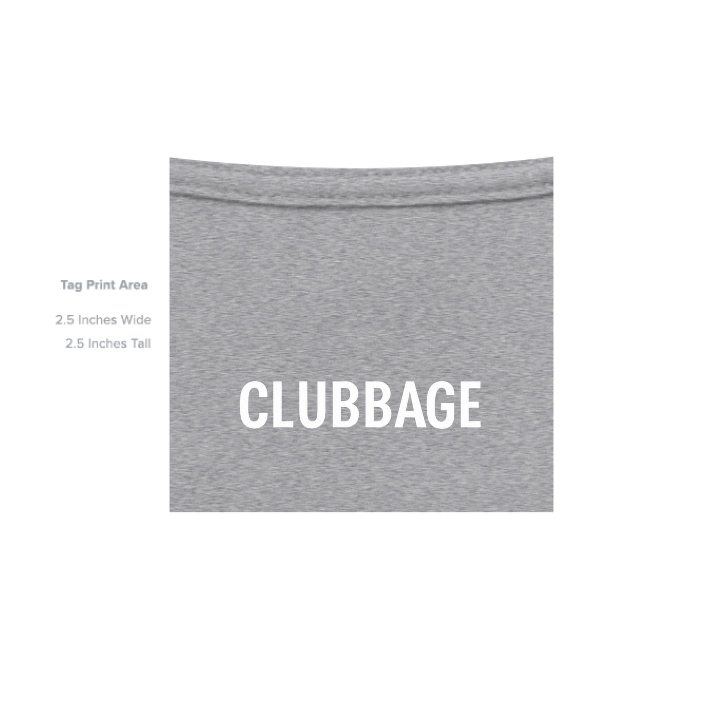 tag print area for Birdiebuster Golf Graphic Tee – Soft Tri-Blend Tee from Clubbage