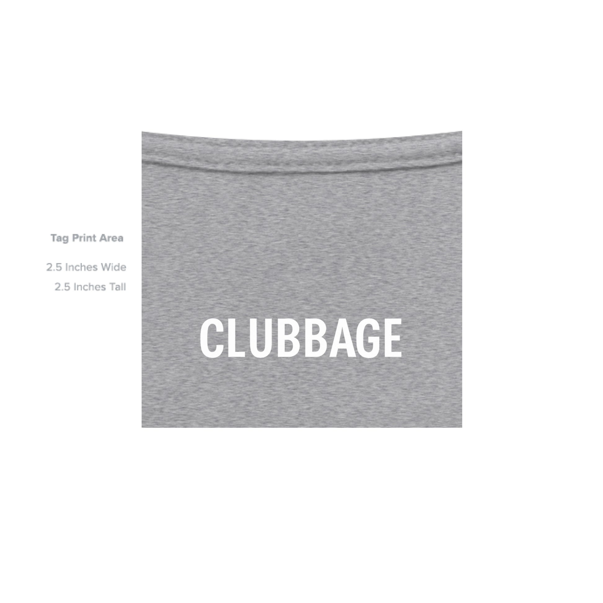 tag print area for Birdiebuster Golf Graphic Tee – Soft Tri-Blend Tee from Clubbage
