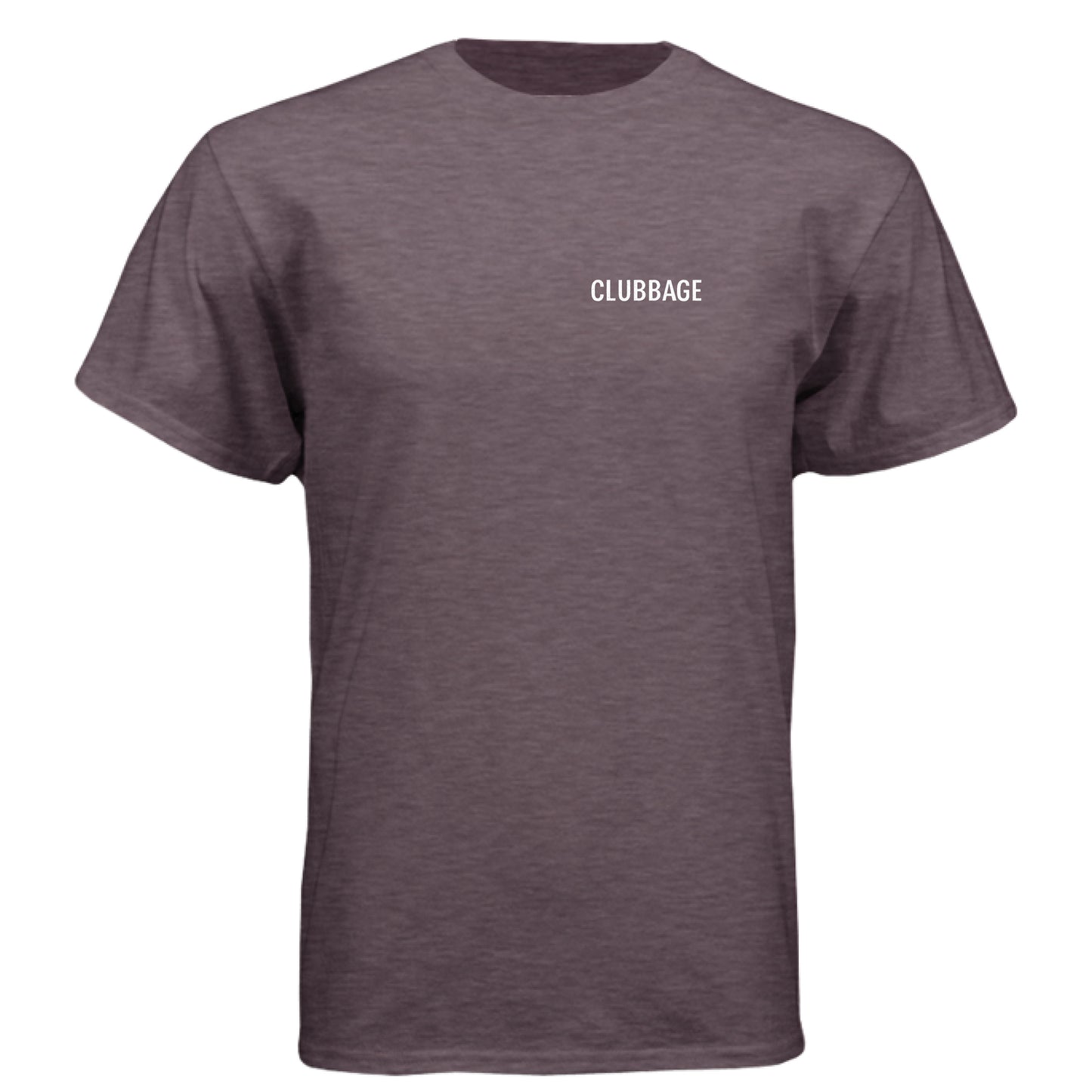 Meme Punch Funny Golf Shirt – Soft Tri-Blend Tee front logo view from Clubbage