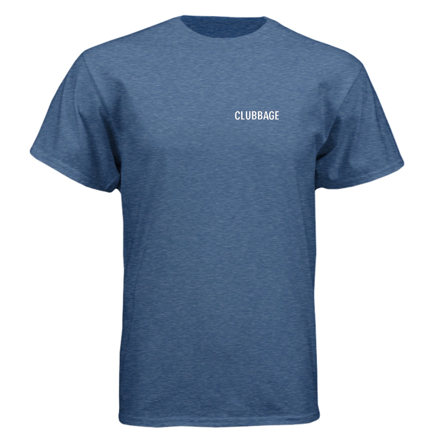 Meme Punch Funny Golf Shirt – Soft Tri-Blend Tee front logo view from Clubbage