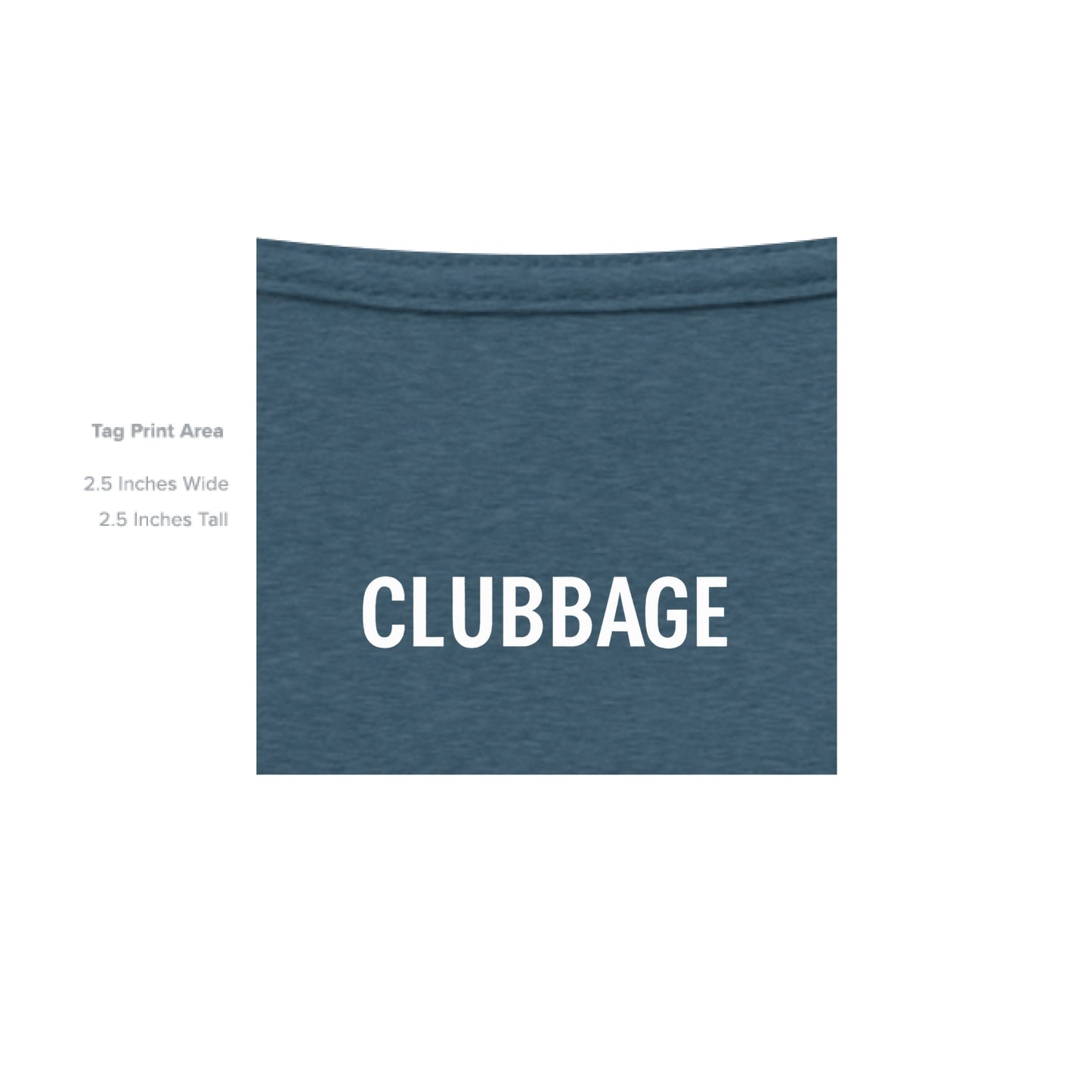 tag print area for Meme Punch Funny Golf Shirt – Soft Tri-Blend Tee from Clubbage