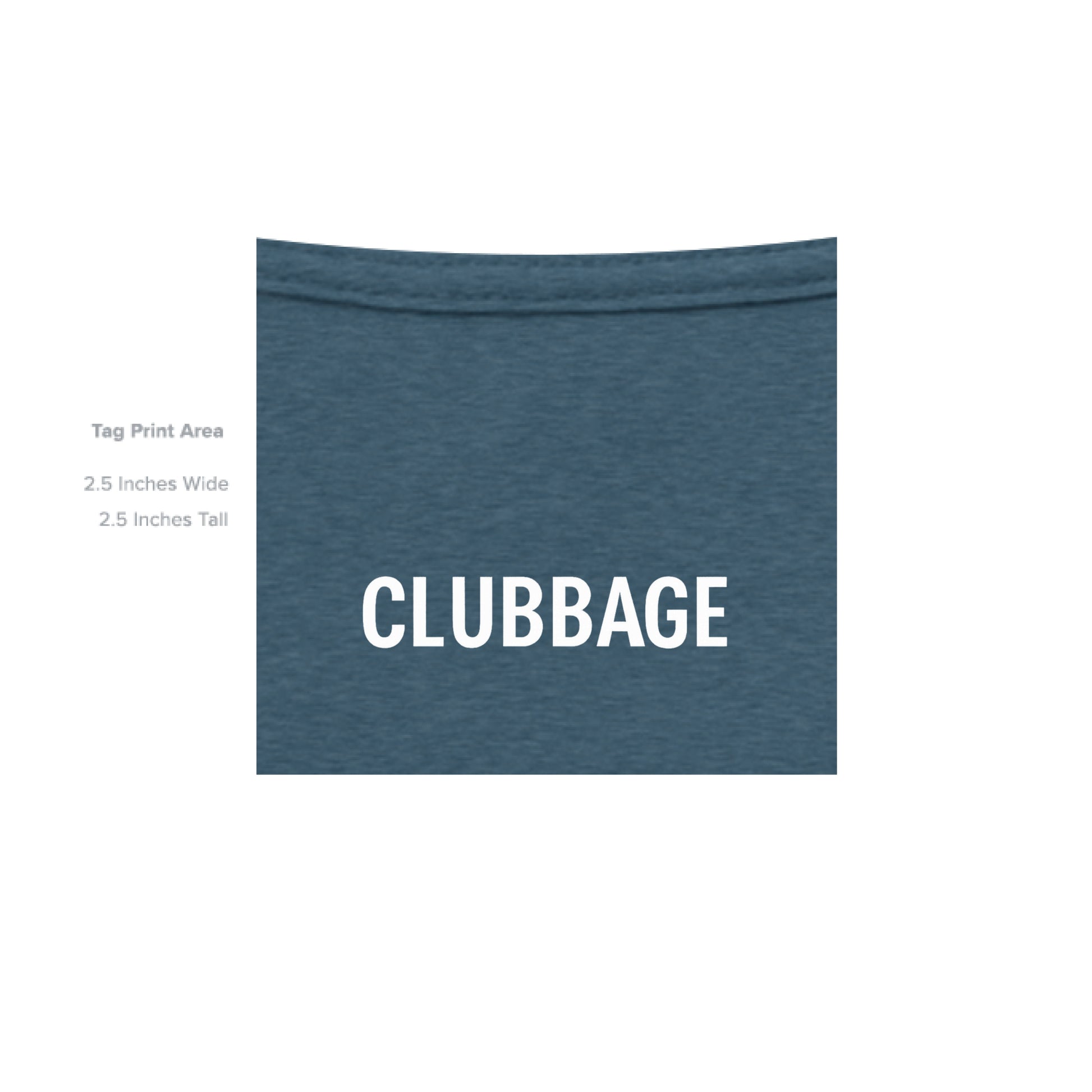 tag print area for Meme Punch Funny Golf Shirt – Soft Tri-Blend Tee from Clubbage