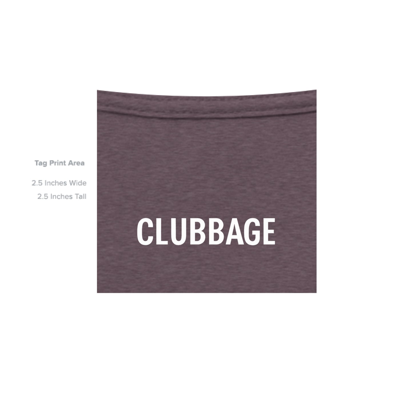 tag print area for Meme Punch Funny Golf Shirt – Soft Tri-Blend Tee from Clubbage