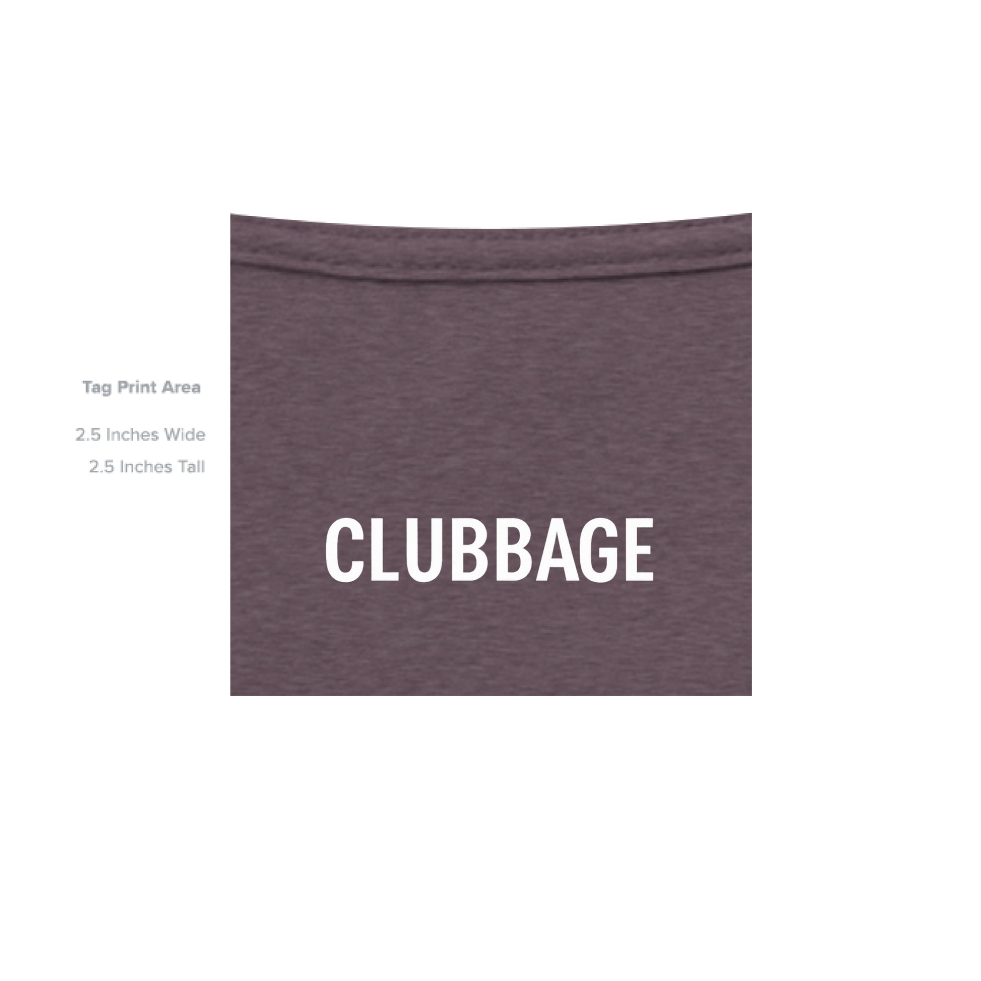 tag print area for Meme Punch Funny Golf Shirt – Soft Tri-Blend Tee from Clubbage