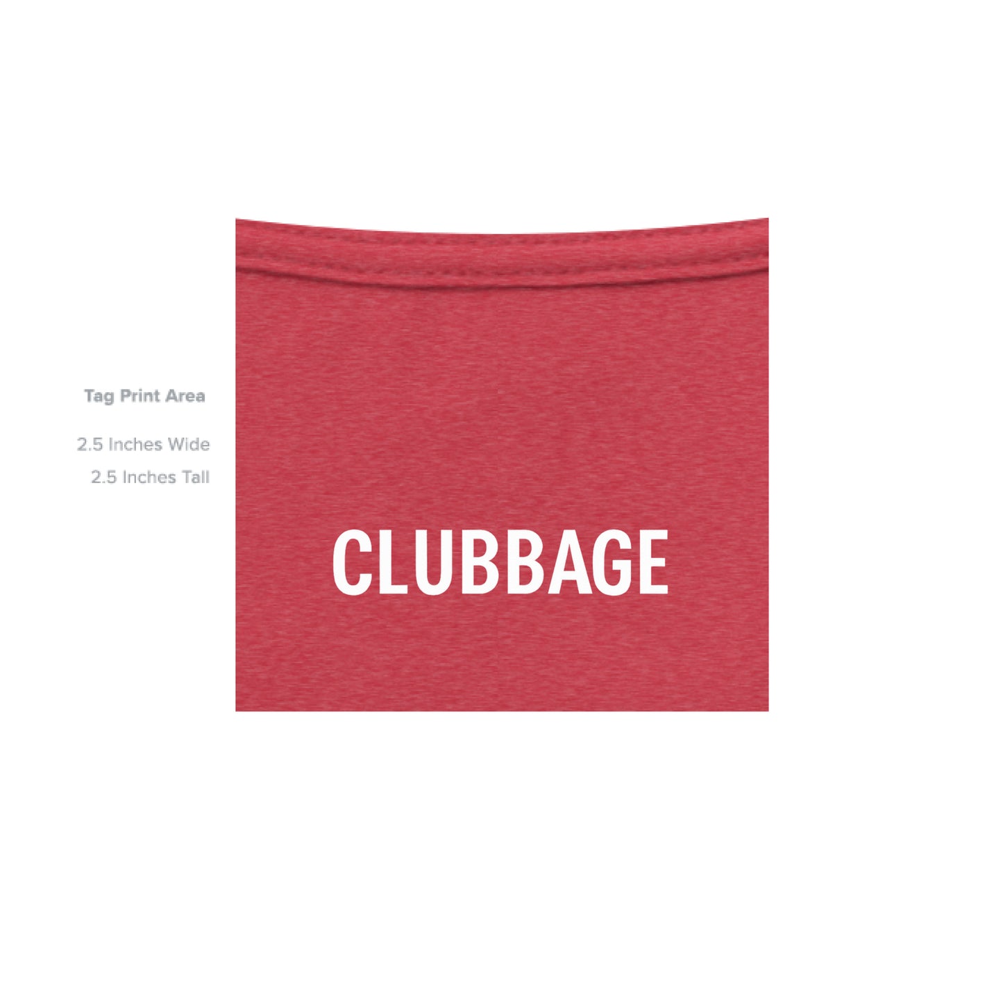 tag print area for Meme Punch Funny Golf Shirt – Soft Tri-Blend Tee from Clubbage