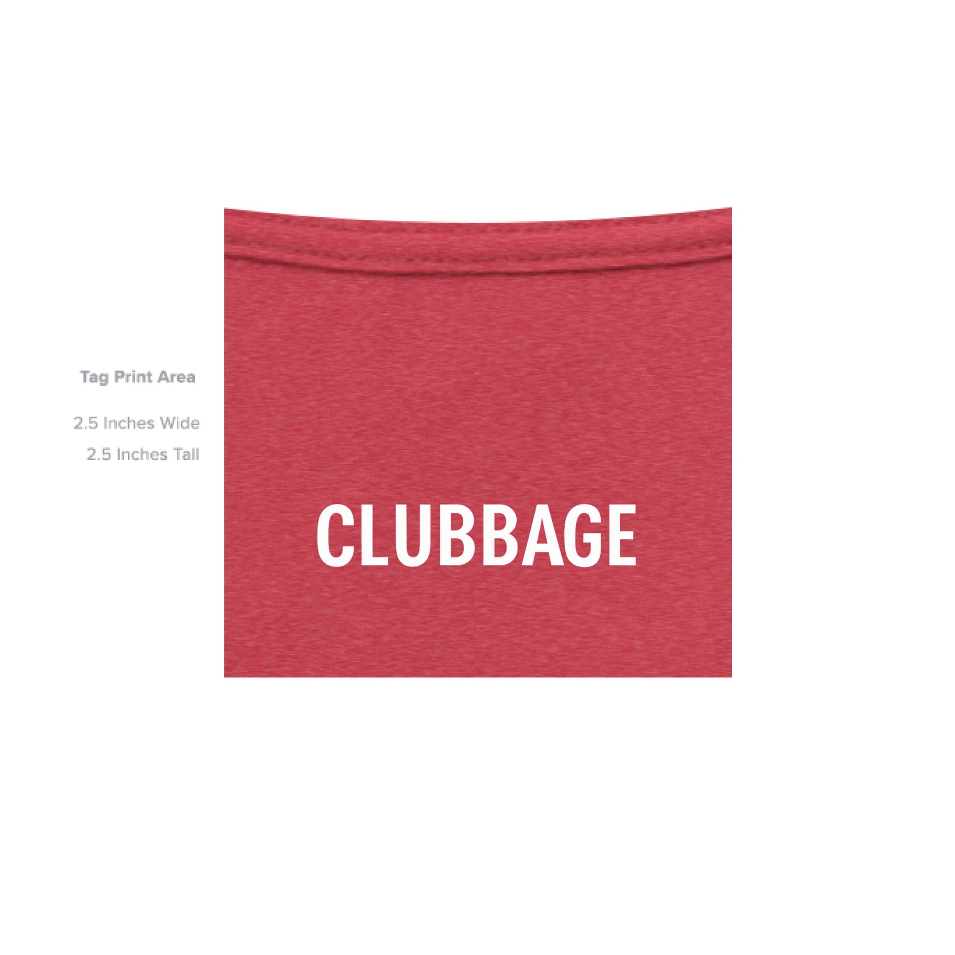 tag print area for Meme Punch Funny Golf Shirt – Soft Tri-Blend Tee from Clubbage