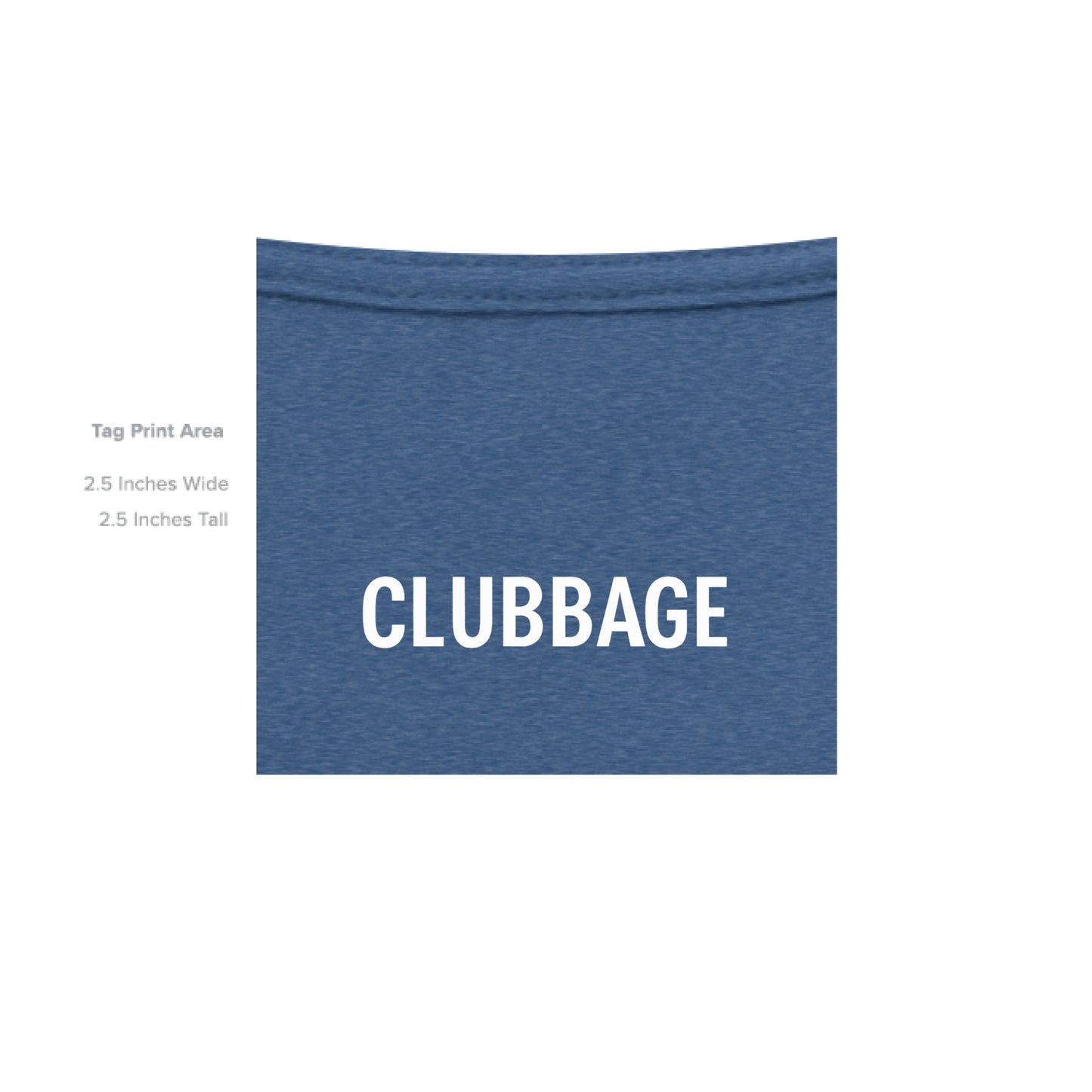 tag print area for Meme Punch Funny Golf Shirt – Soft Tri-Blend Tee from Clubbage