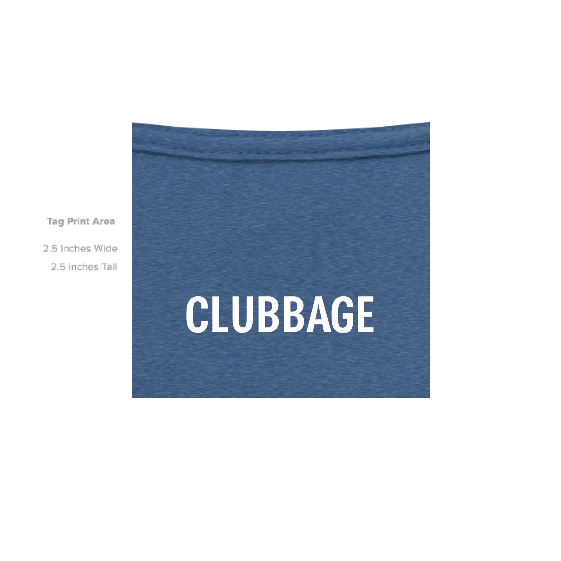 tag print area for Meme Punch Funny Golf Shirt – Soft Tri-Blend Tee from Clubbage