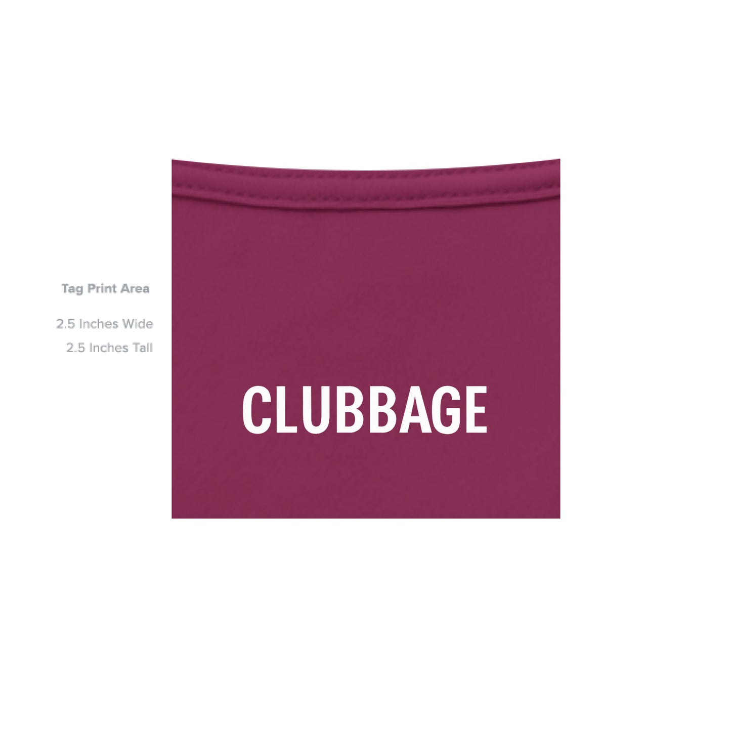 tag print area for Meme Punch Funny Golf Shirt – Moisture-Wicking Tee from Clubbage