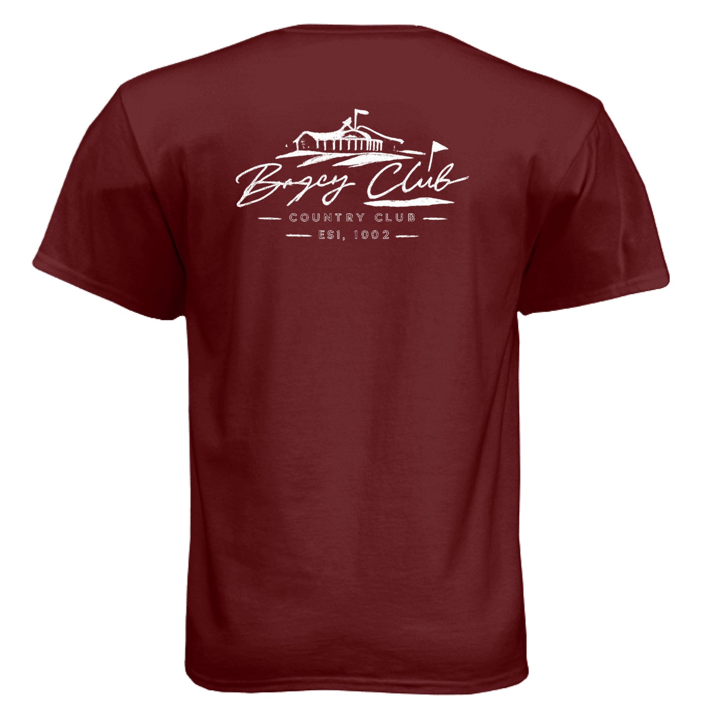 Bogey Club Funny Golf Shirt – Soft Tri-Blend Tee back design from Clubbage