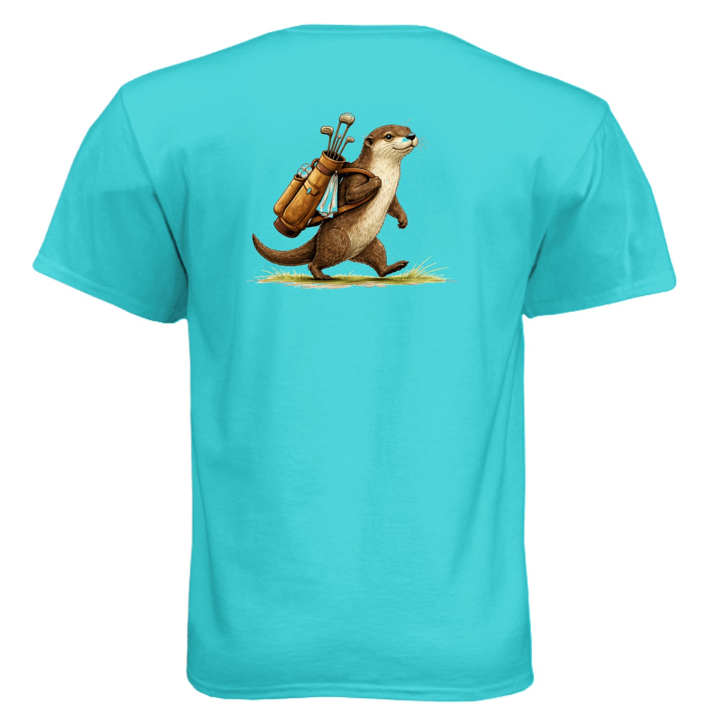 Otter Golf Graphic Tee – Soft Tri-Blend Tee back design from Clubbage