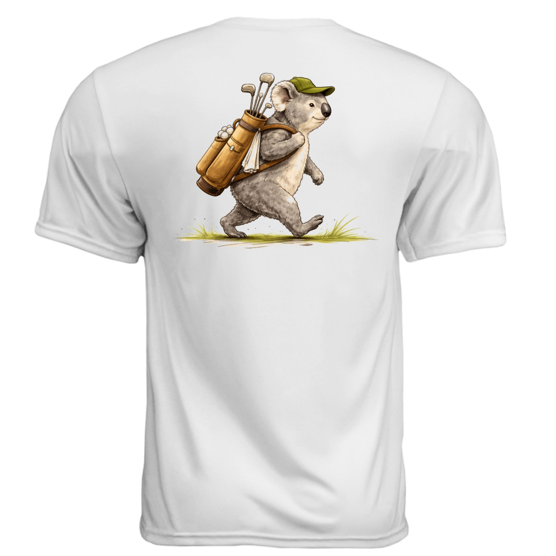 Koala Golf Graphic Tee – Moisture-Wicking Tee back design from Clubbage