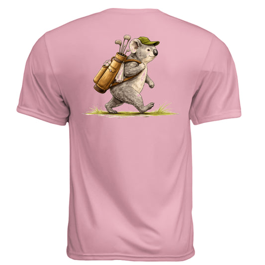 Koala Golf Graphic Tee – Moisture-Wicking Tee back design from Clubbage