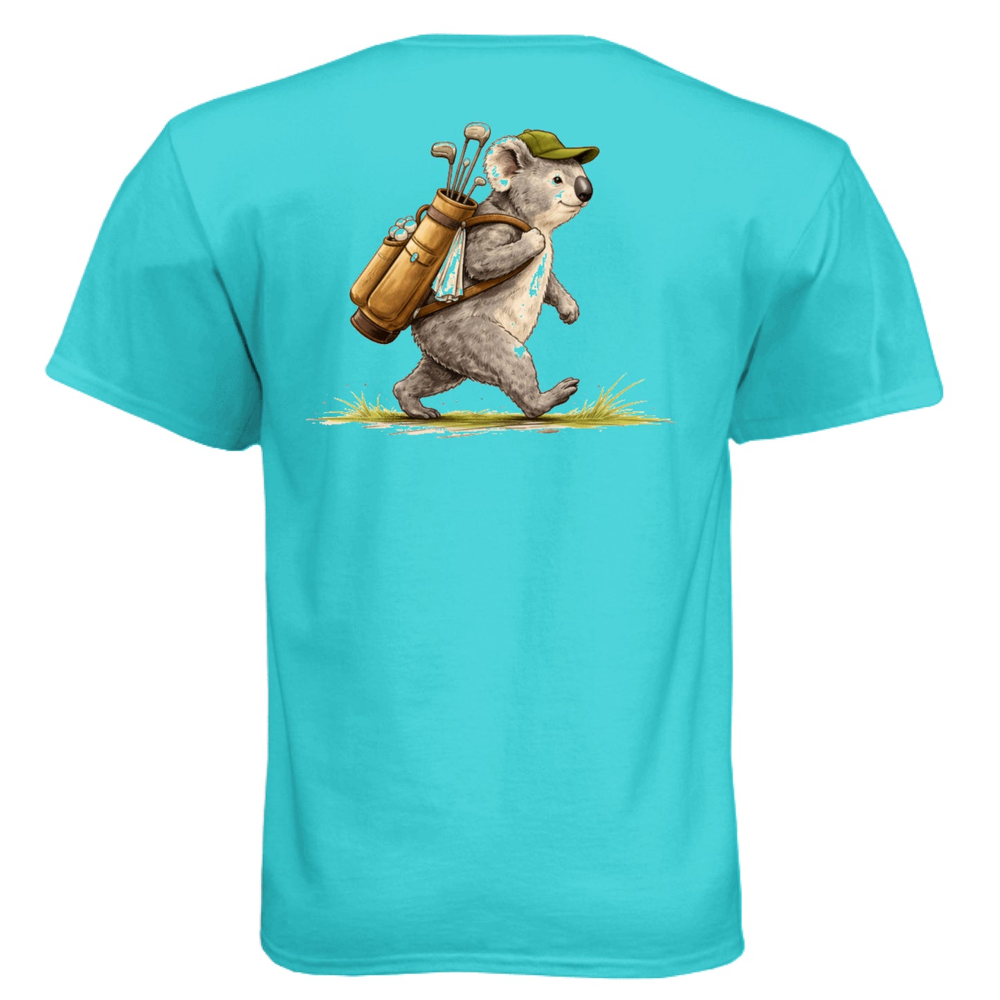 Koala Golf Graphic Tee – Soft Tri-Blend Tee back design from Clubbage