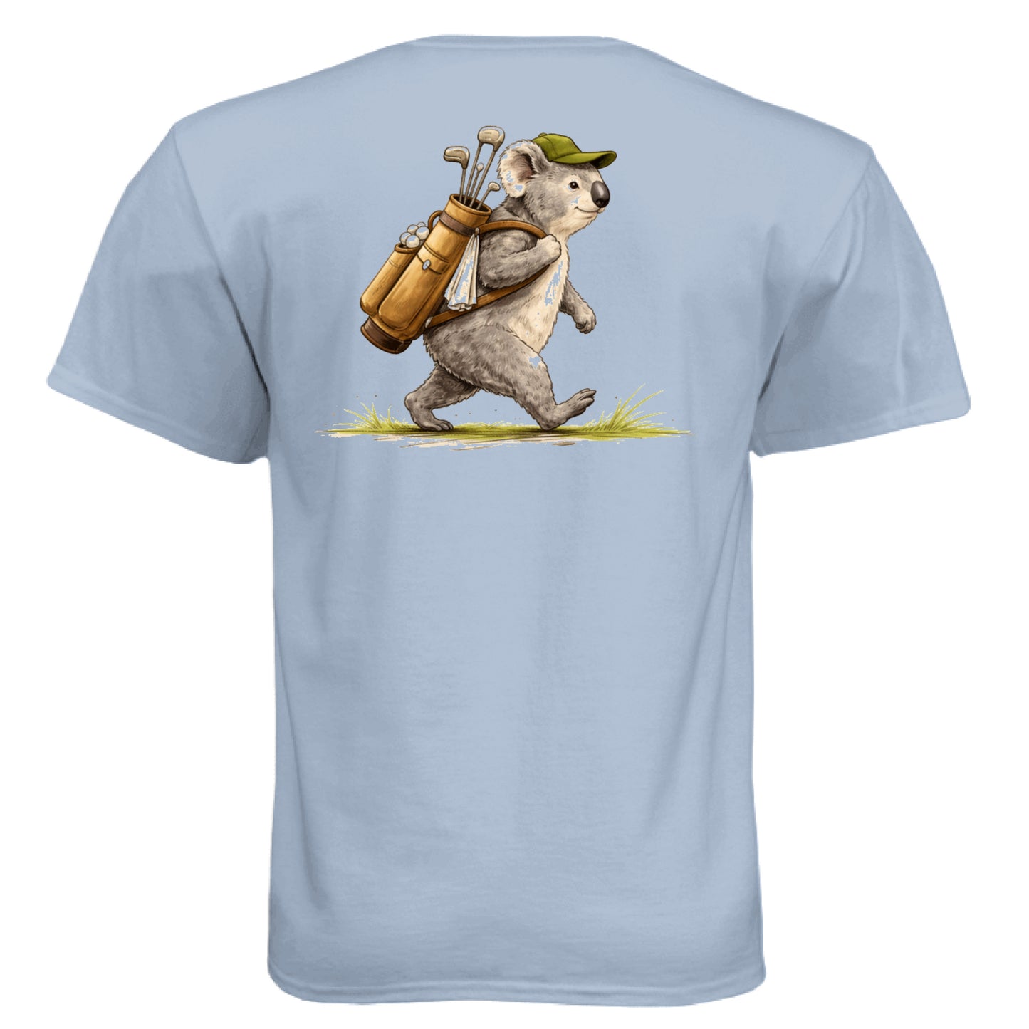 Koala Golf Graphic Tee – Soft Tri-Blend Tee back design from Clubbage