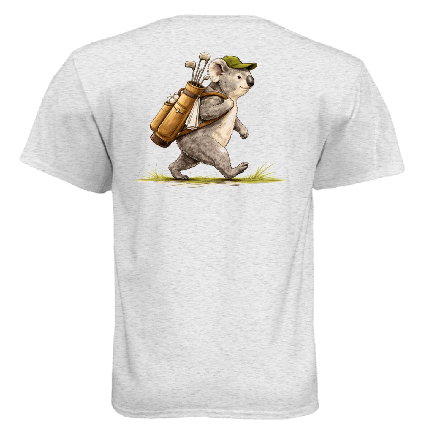 Koala Golf Graphic Tee – Soft Tri-Blend Tee back design from Clubbage