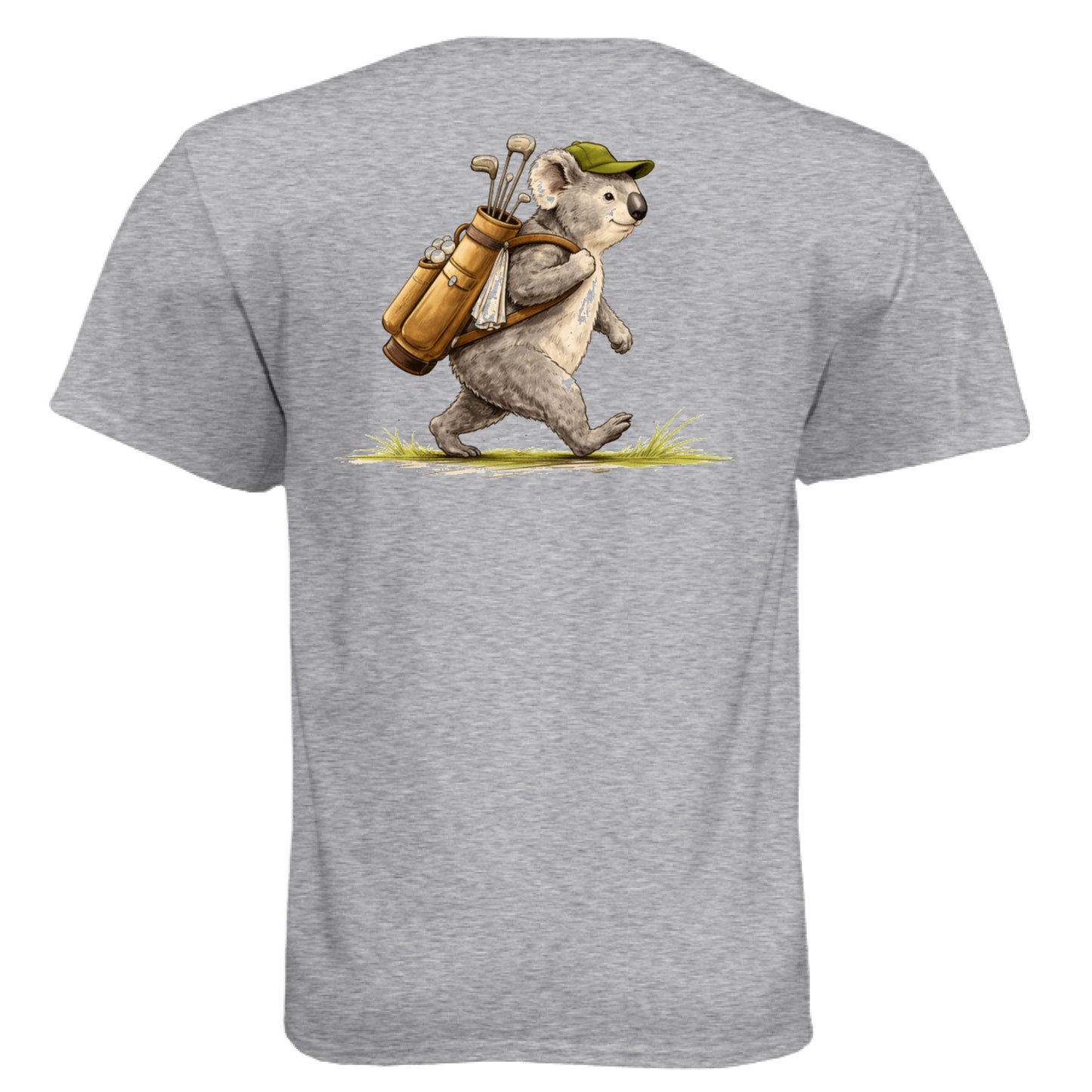 Koala Golf Graphic Tee – Soft Tri-Blend Tee back design from Clubbage