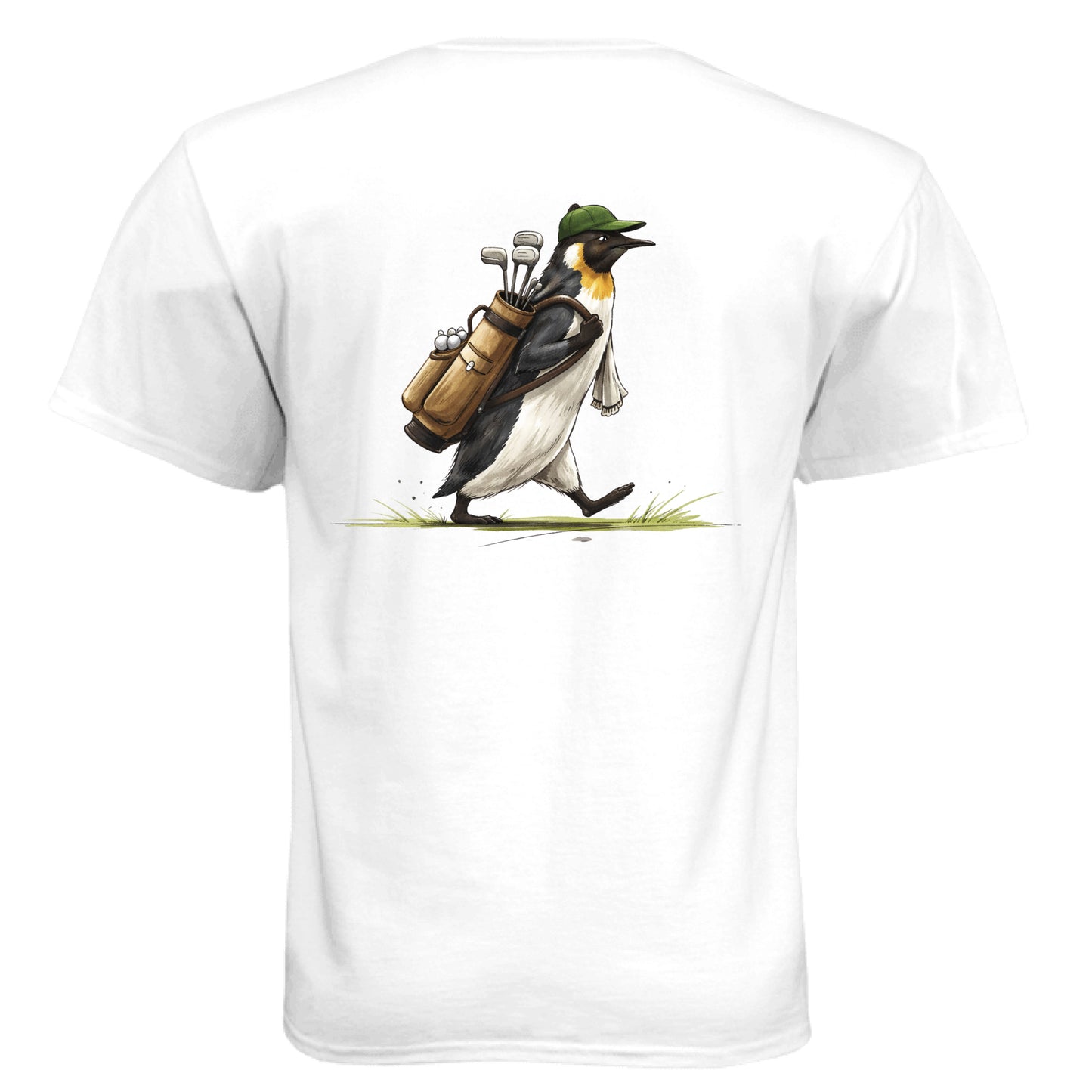 Penguin Golf Graphic Tee – Soft Tri-Blend Tee back design from Clubbage