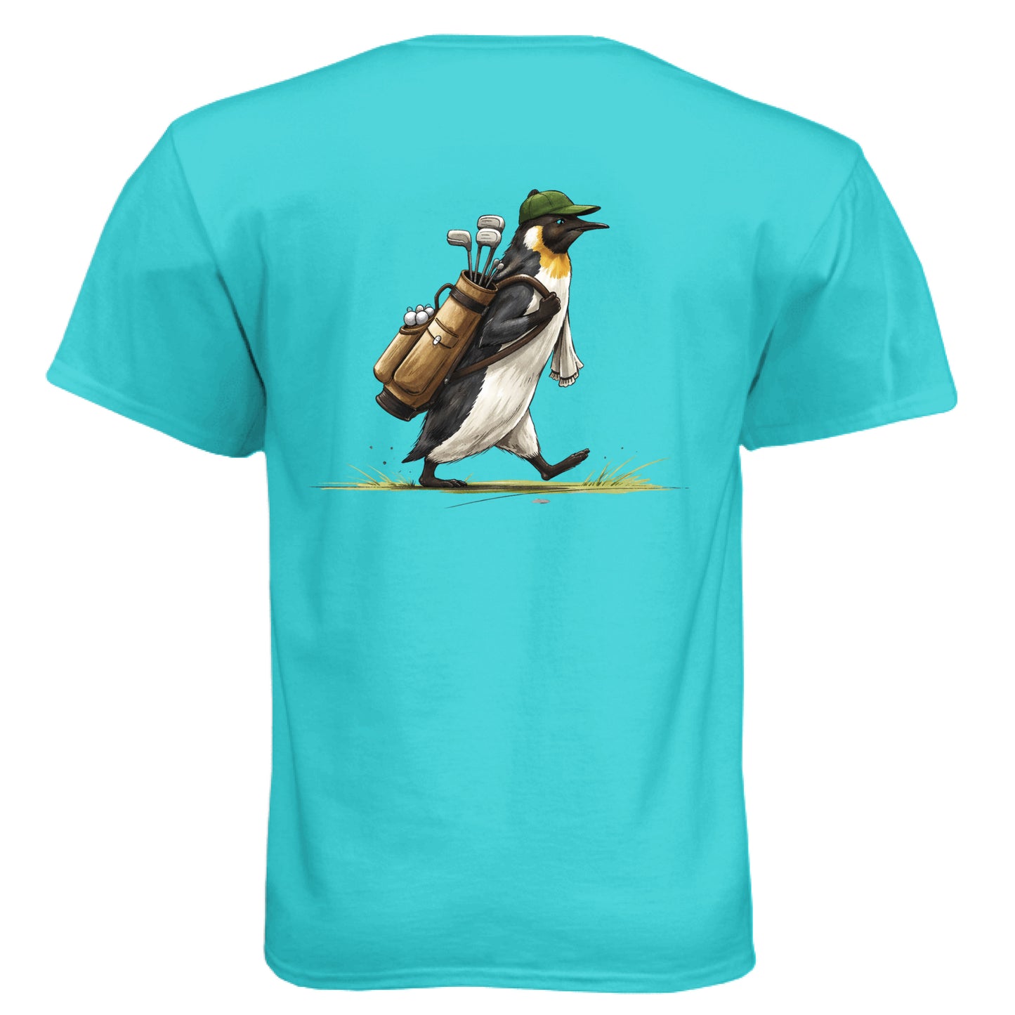 Penguin Golf Graphic Tee – Soft Tri-Blend Tee back design from Clubbage